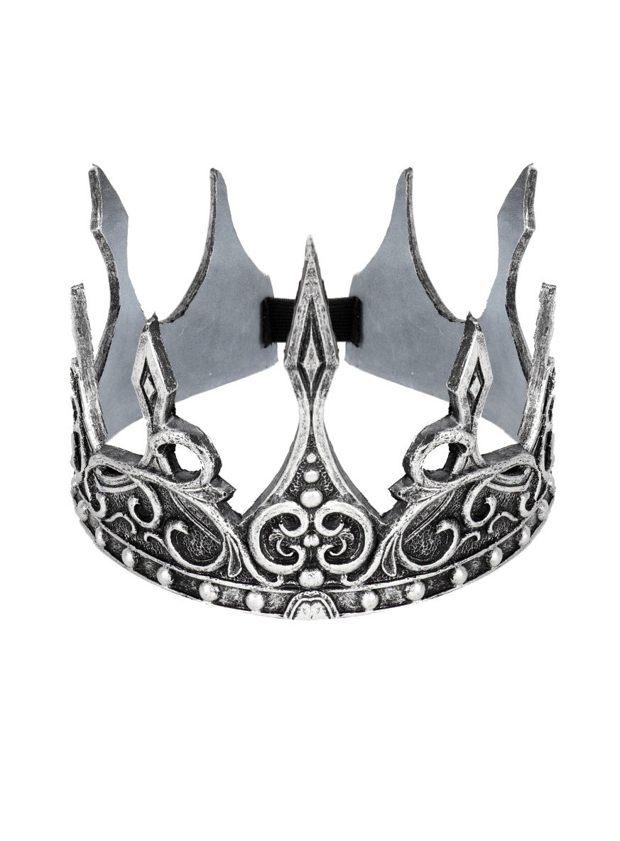 Fantasy koningskroon zilver van schuimrubber