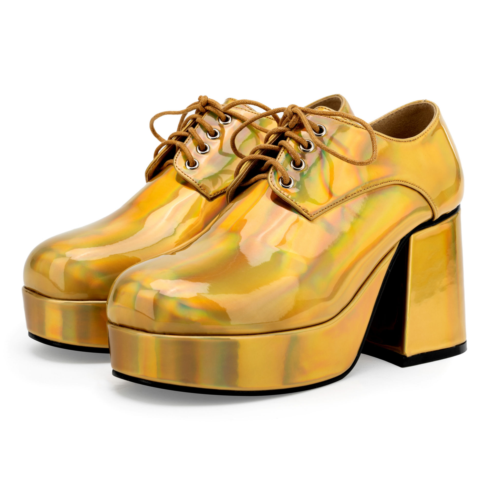 Plateauschuhe Herren gold
