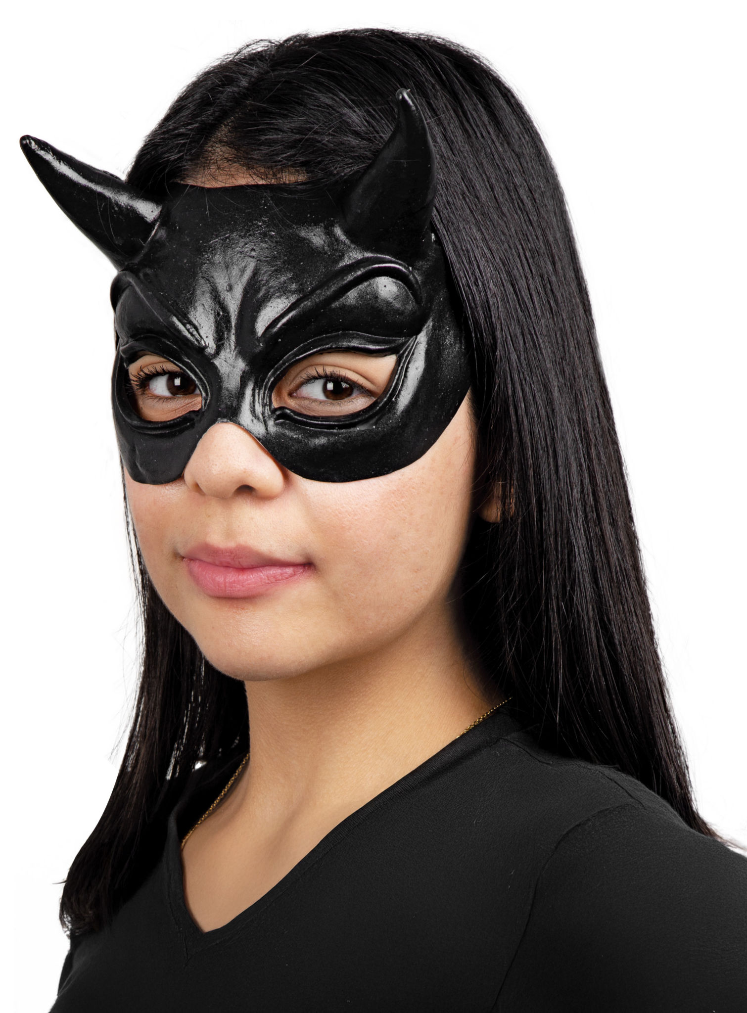 Mephisto Teufel Halbmaske schwarz