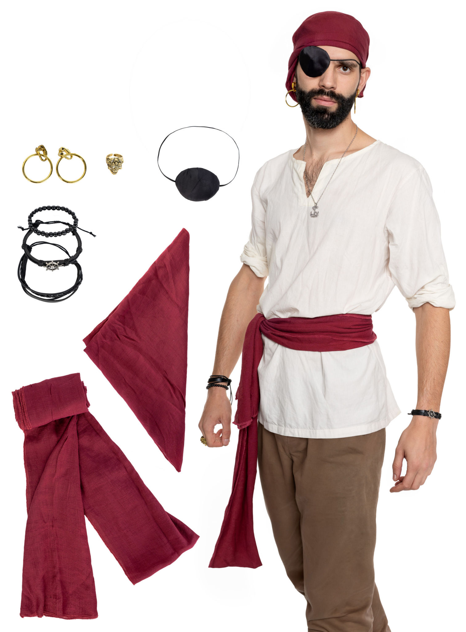 Pirat – Zubehör Set für Herren