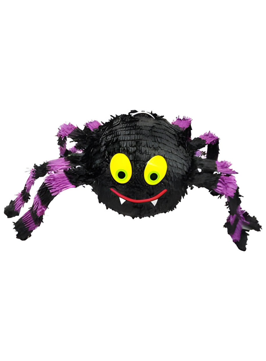 Spinnen Pinata – Halloweendeko schwarz-lila