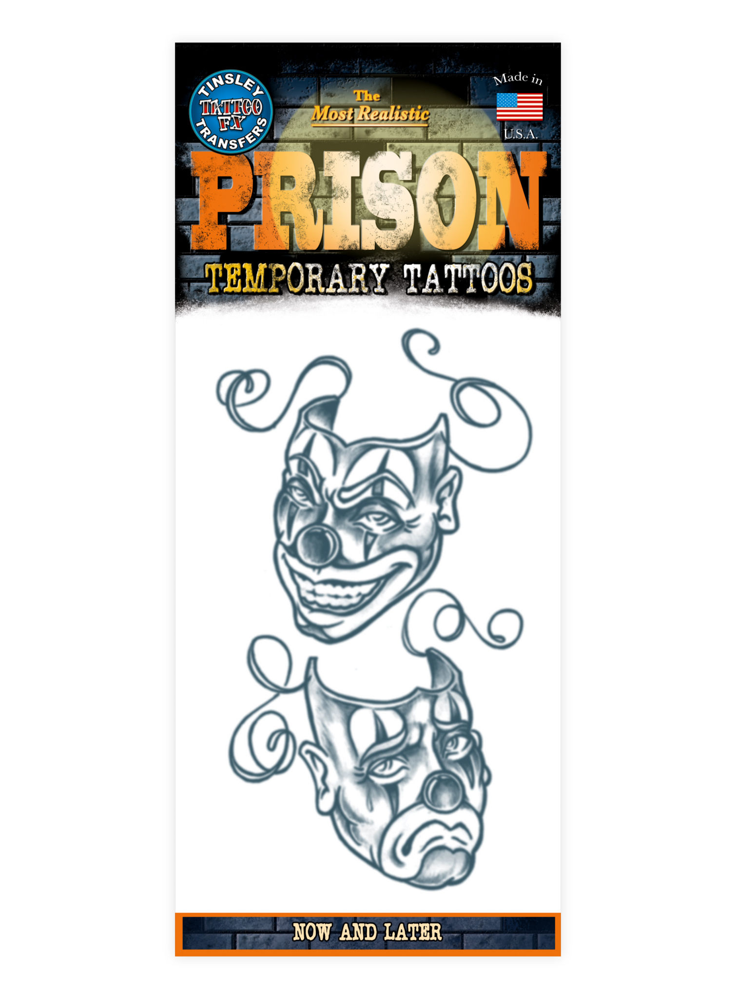 Masken Knast Klebe-Tattoo