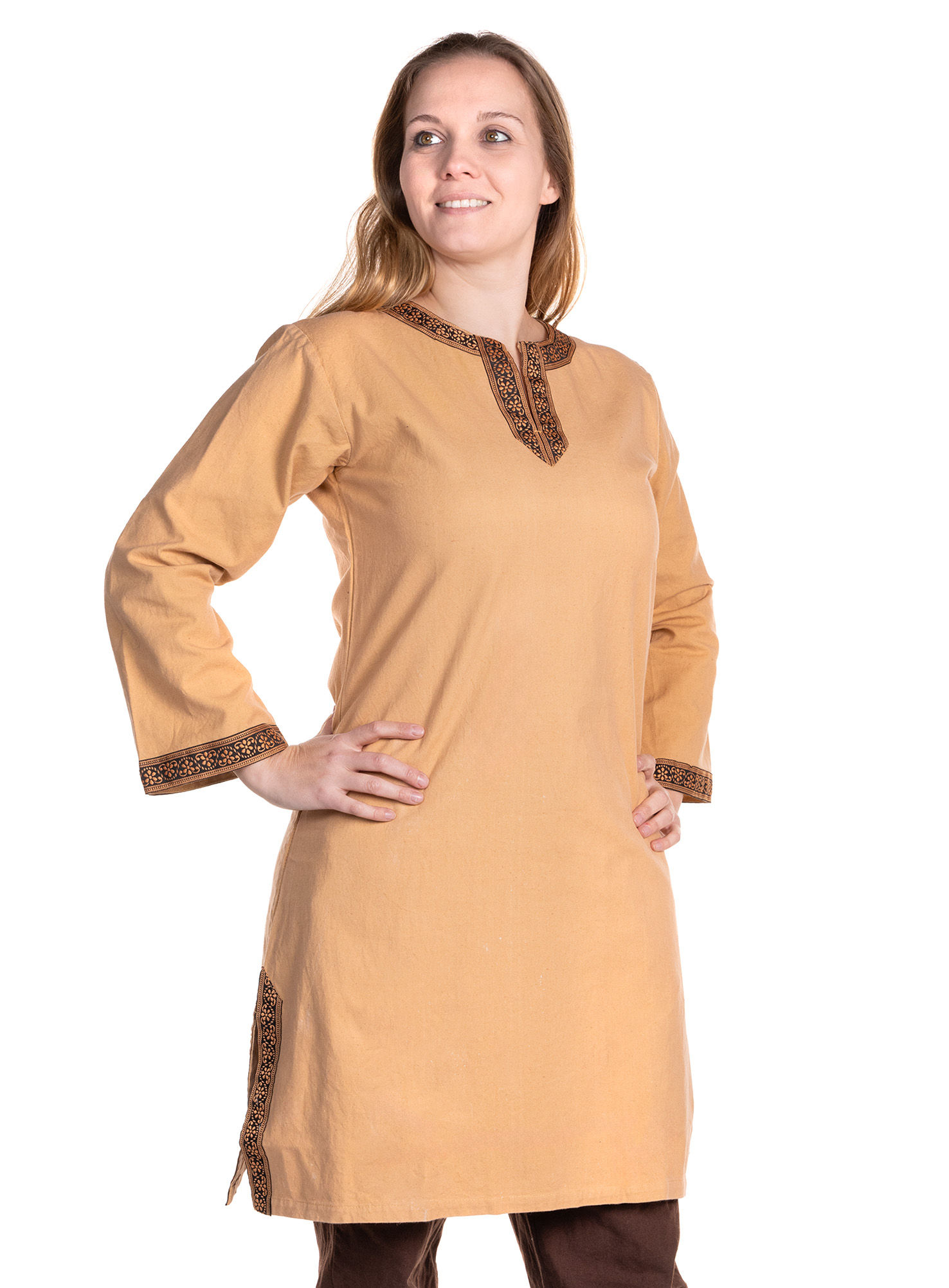 Mittelalter Tunika mit Borte - Roderic