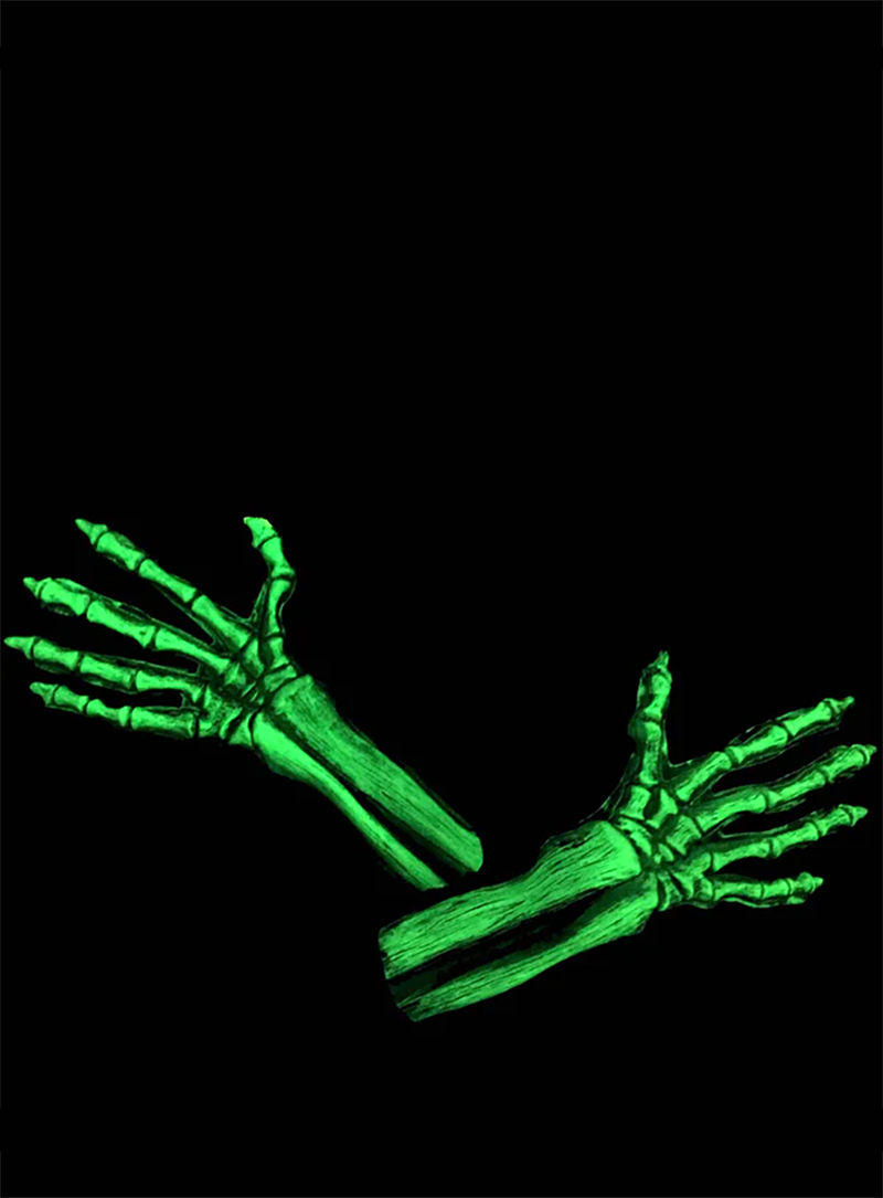 UV Knochenhände grün