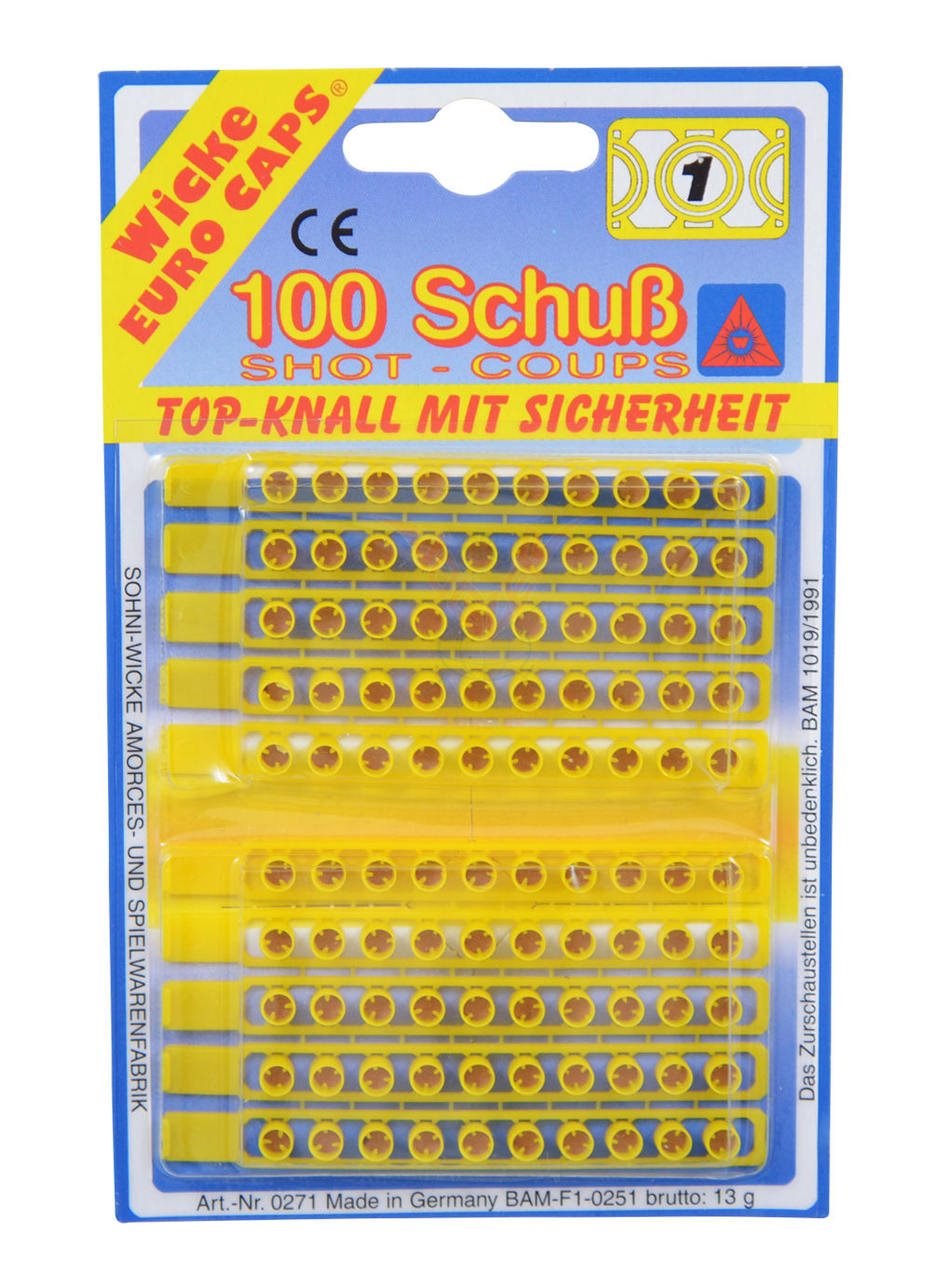 Zündhütchen für Dekopistolen