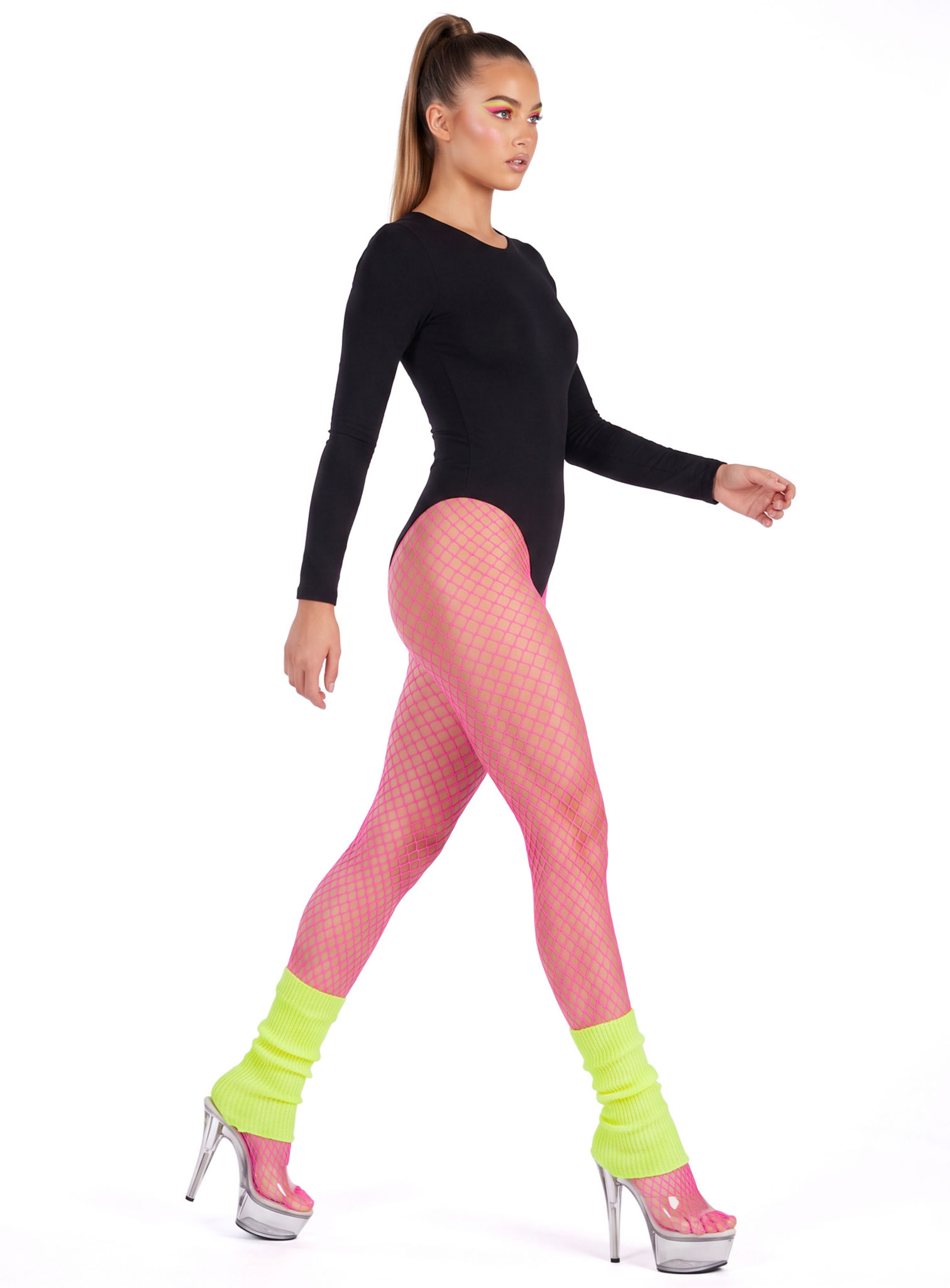 Retro-Beinstulpen neon-gelb