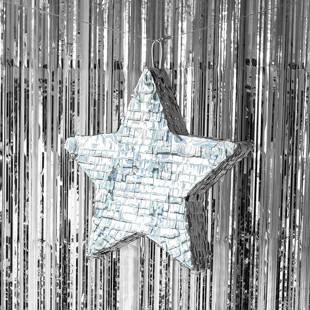 Türvorhang silber-metallic