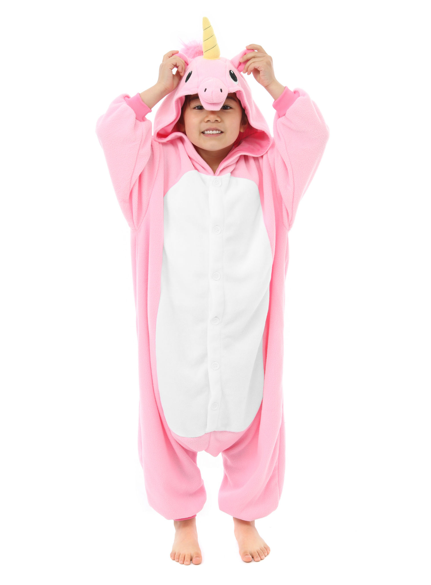 Einhorn Kigurumi Kinderkostüm pink