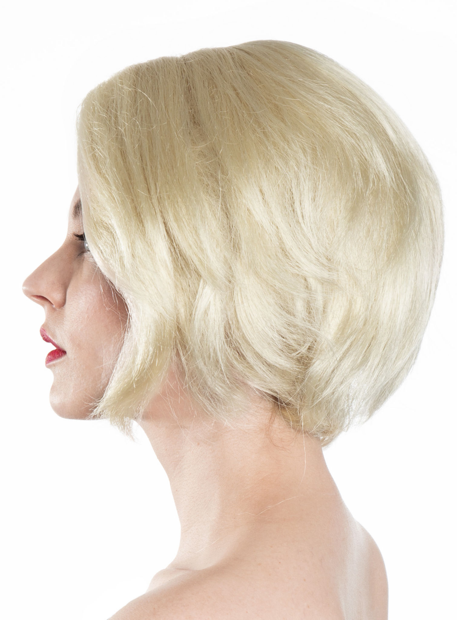 Short Bob Perücke mit Scheitel