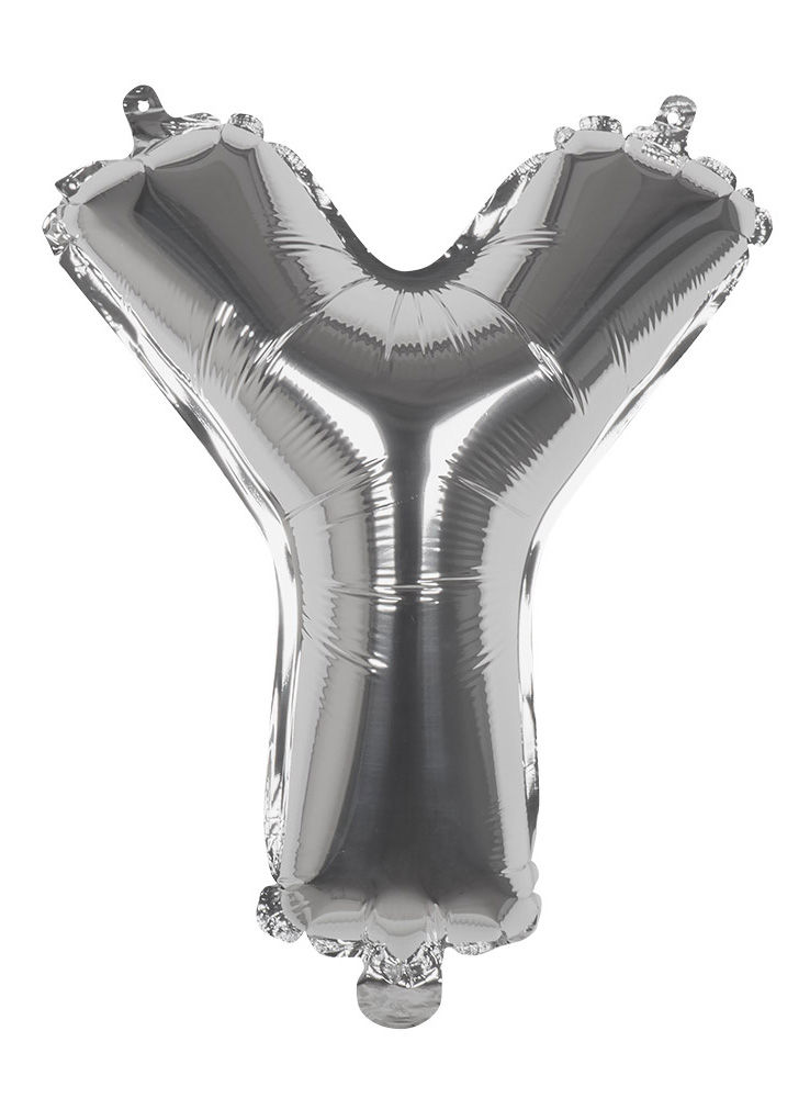 Folienballon Buchstabe Y silber 36 cm