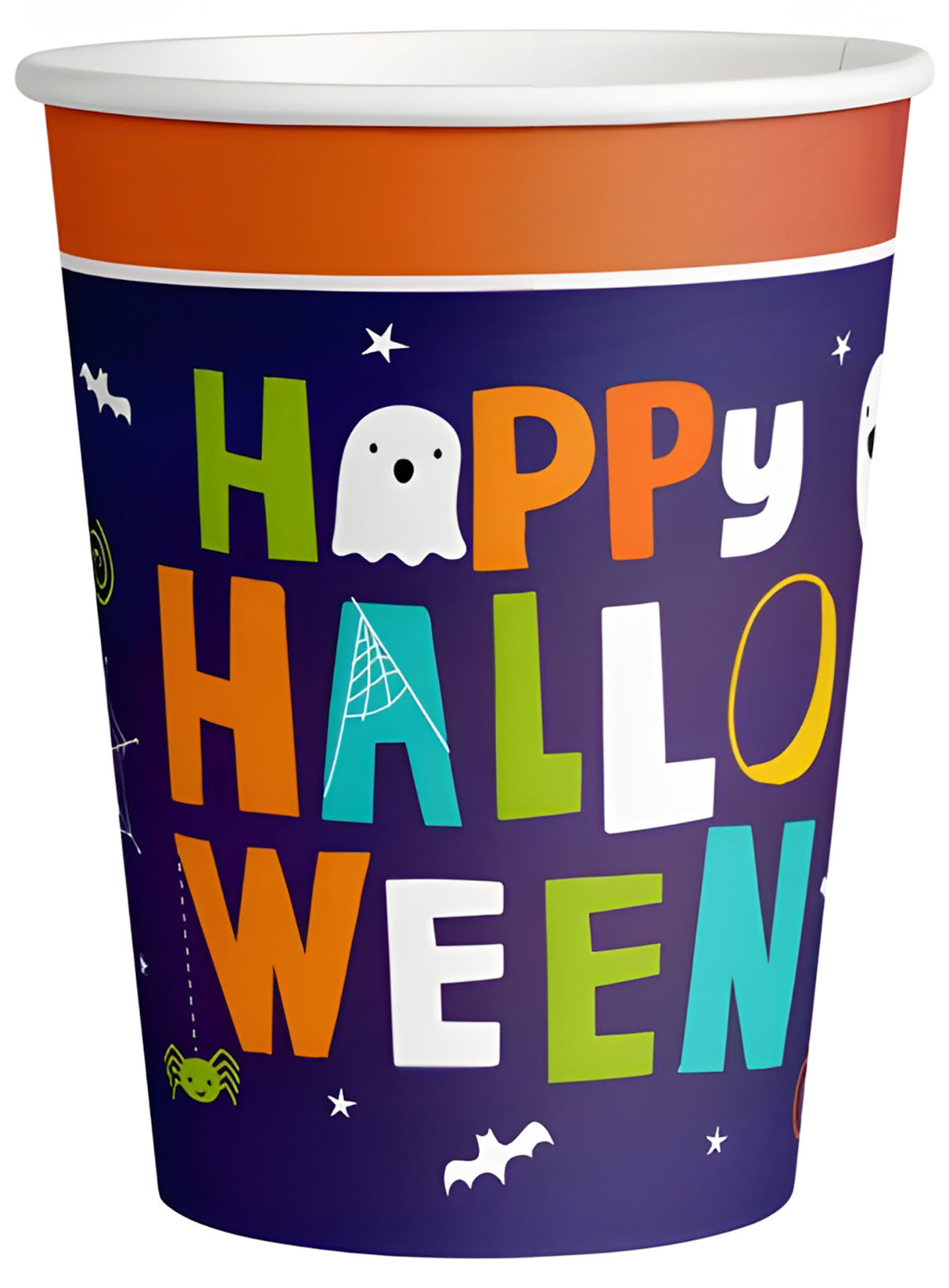 8 'Happy Halloween Friends'-papieren bekers – 250 ml