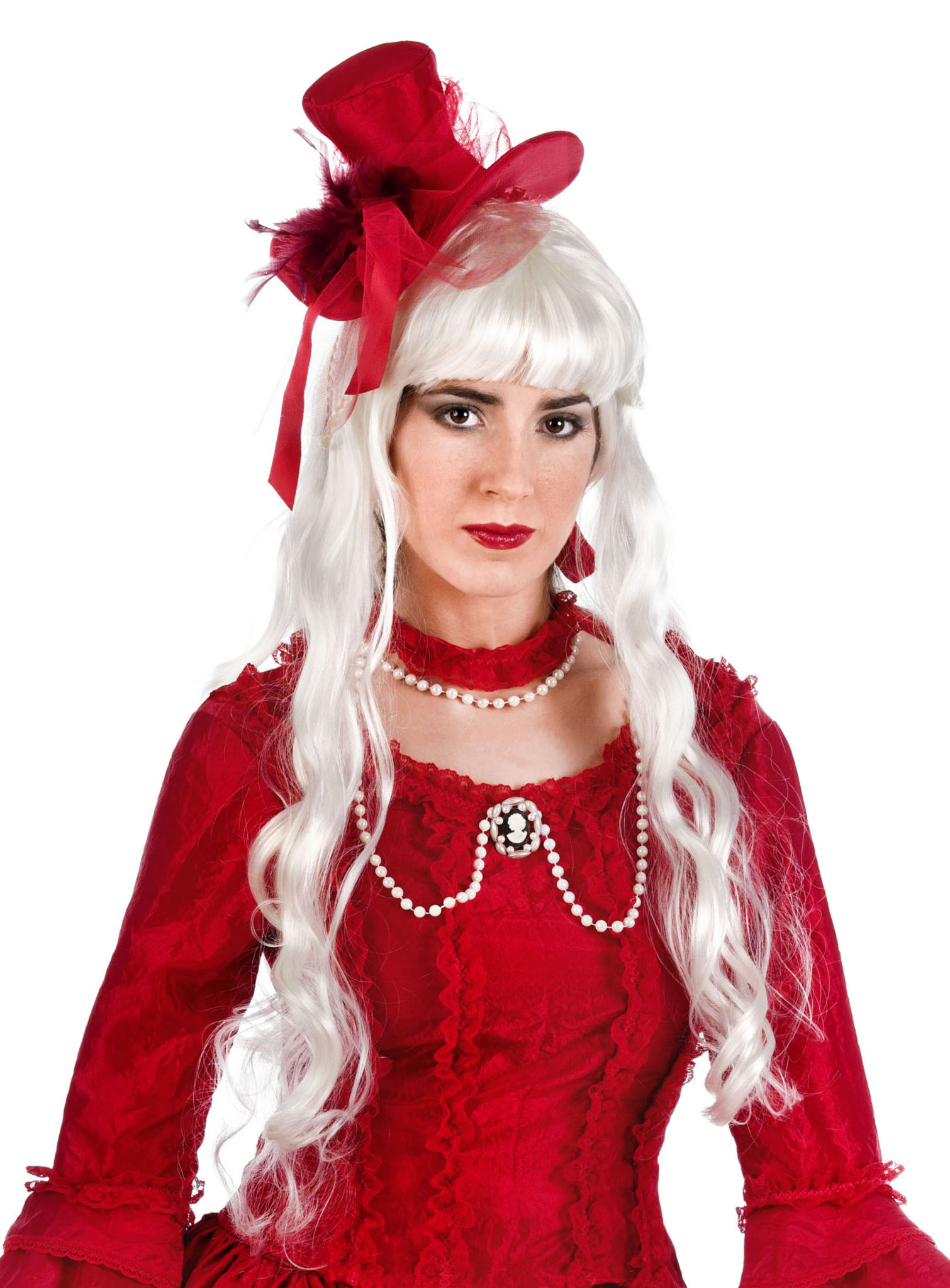 Weiße Lady Perücke
