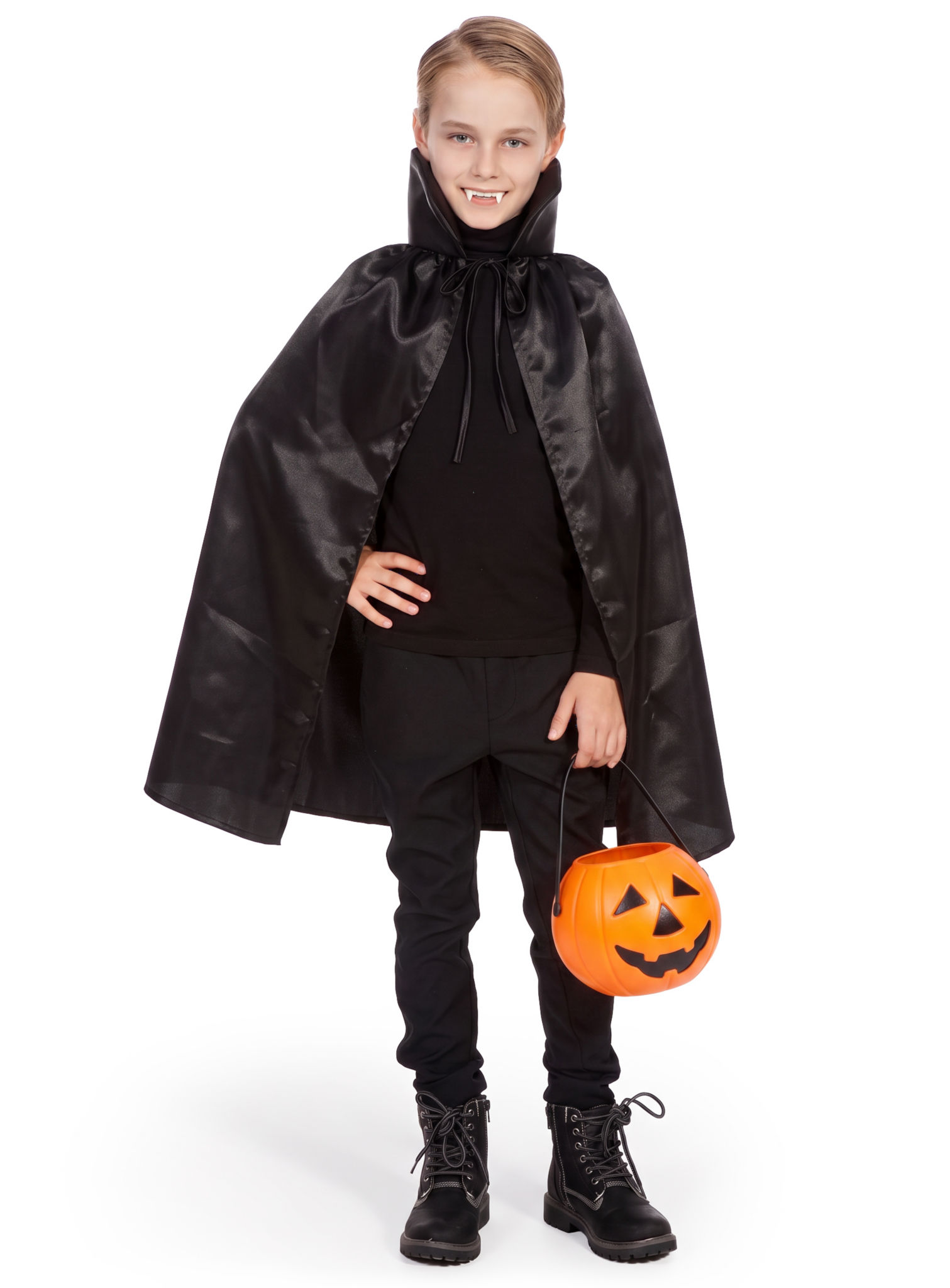 Schwarzes Vampircape für Kinder