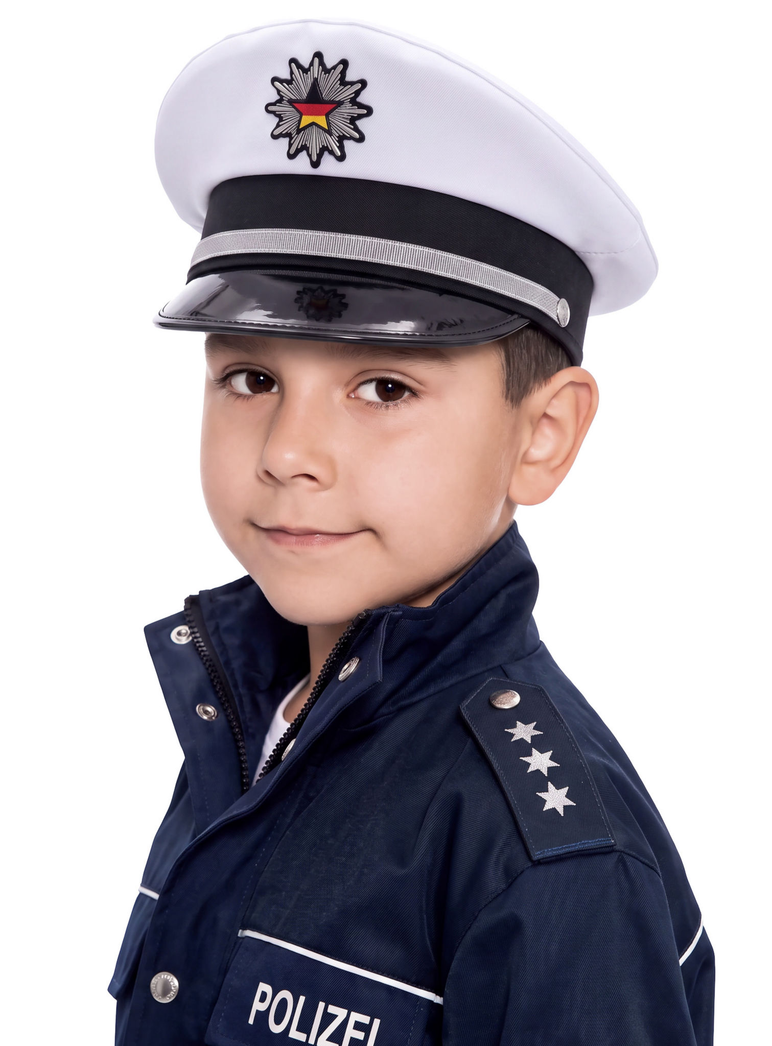Polizeimütze für Kinder weiß