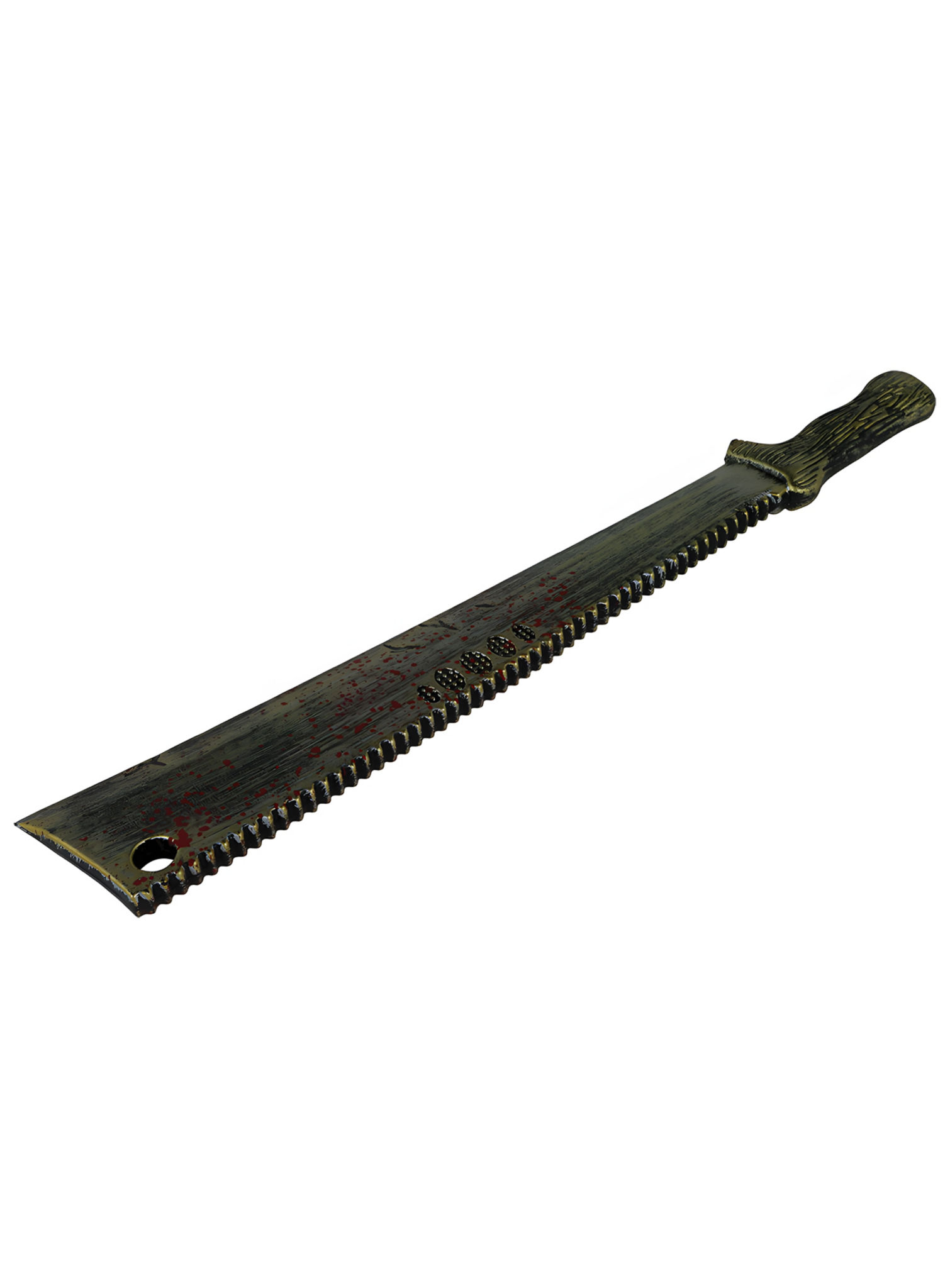 Roestig Halloween-zaagmes met bloedspatten – 76 cm