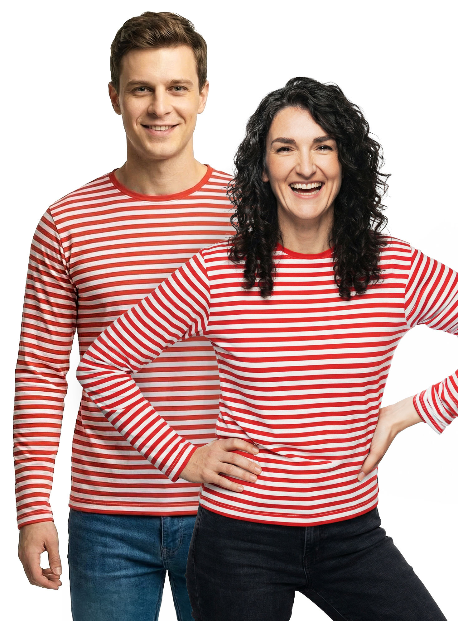 Ringelshirt langarm rot-weiß – alltagstauglich