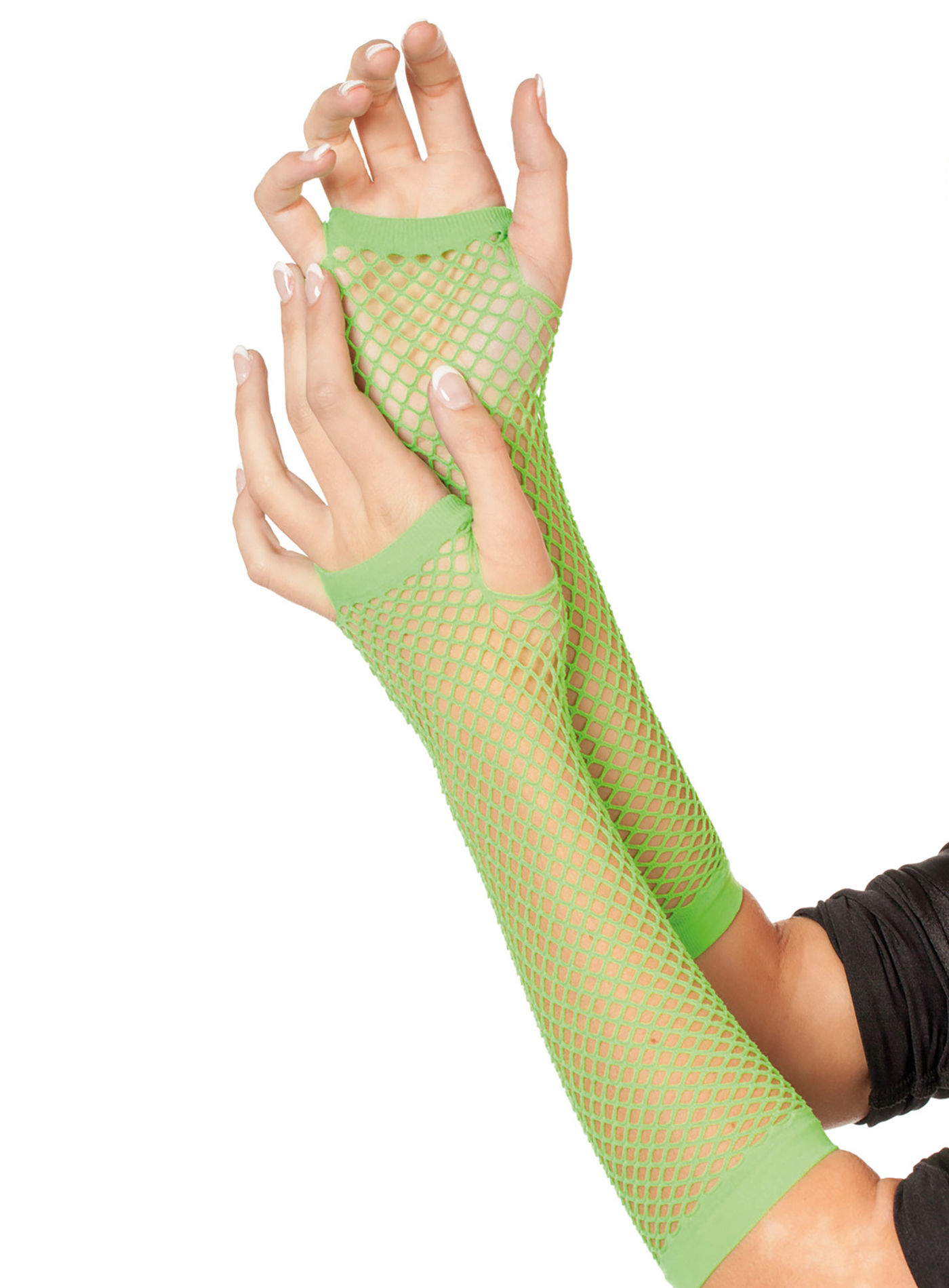 Fingerlose Netzhandschuhe neon-grün