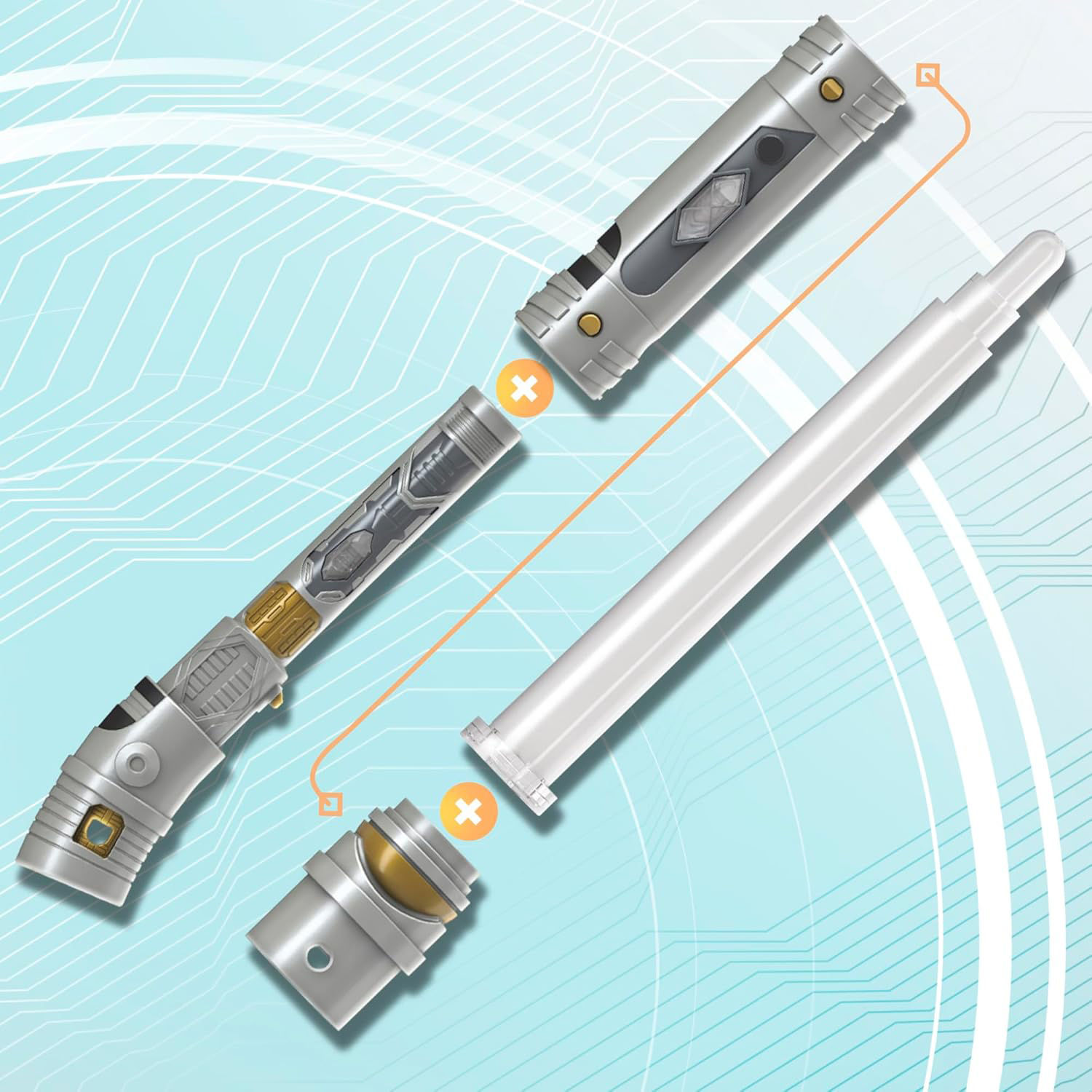 Star Wars Lightsaber Forge Ashoka Tano ausfahrbares weißes Lichtschwert