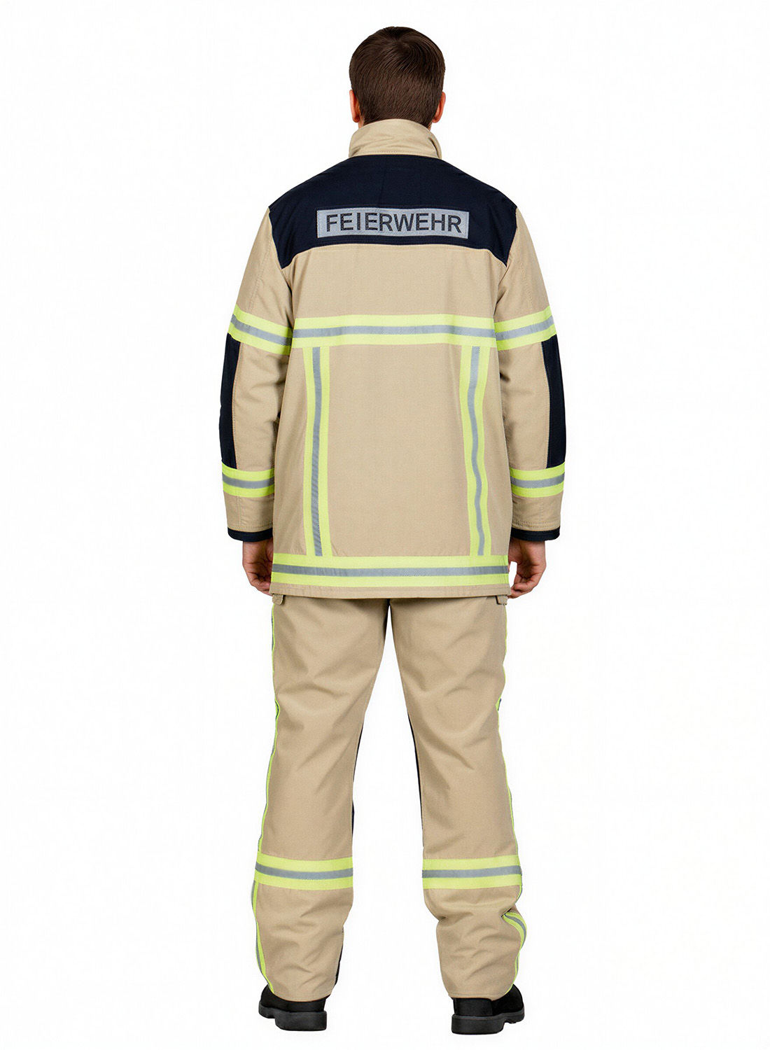 Feuerwehr Kostüm für Erwachsene sandfarben
