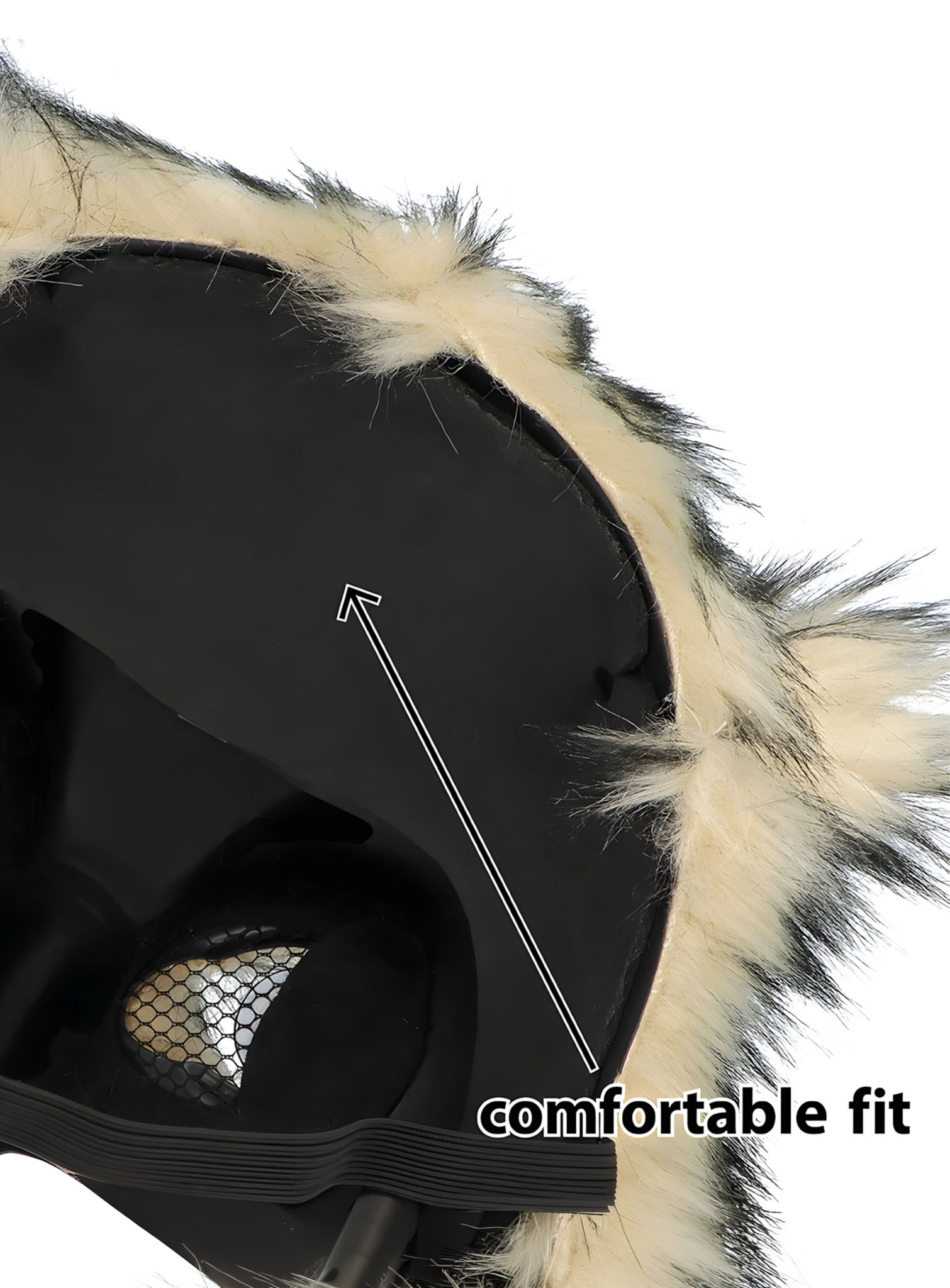 Eule Halbmaske aus Plüsch