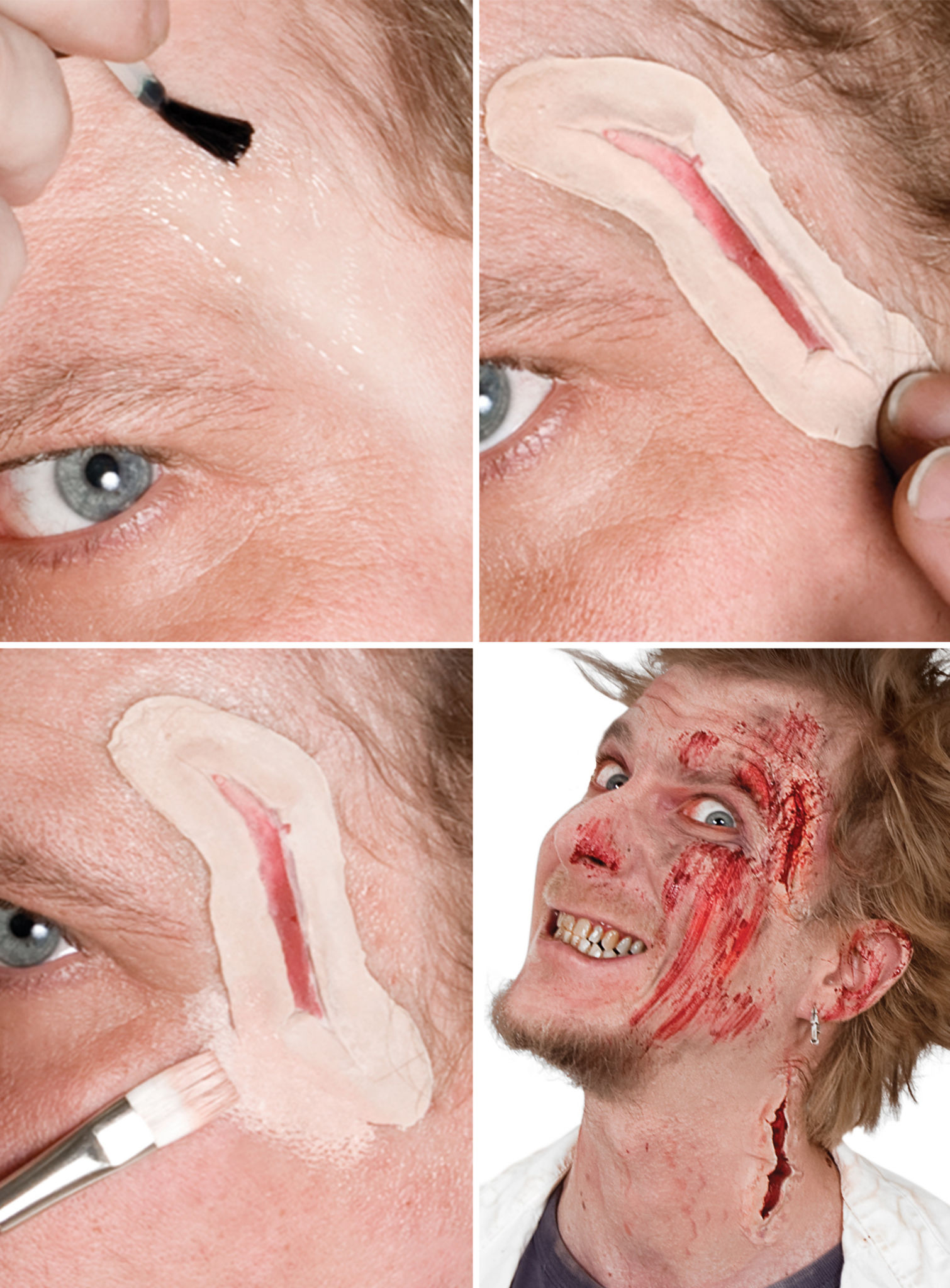 Rage Wunden Latexapplikation