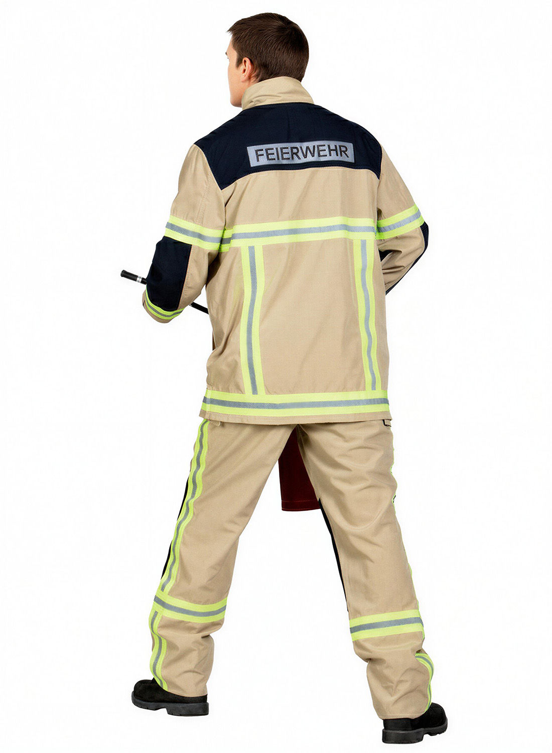 Feuerwehr Kostüm für Erwachsene sandfarben