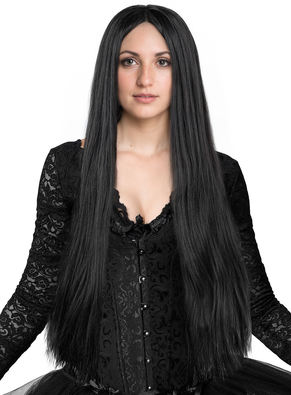 Morticia Perücke