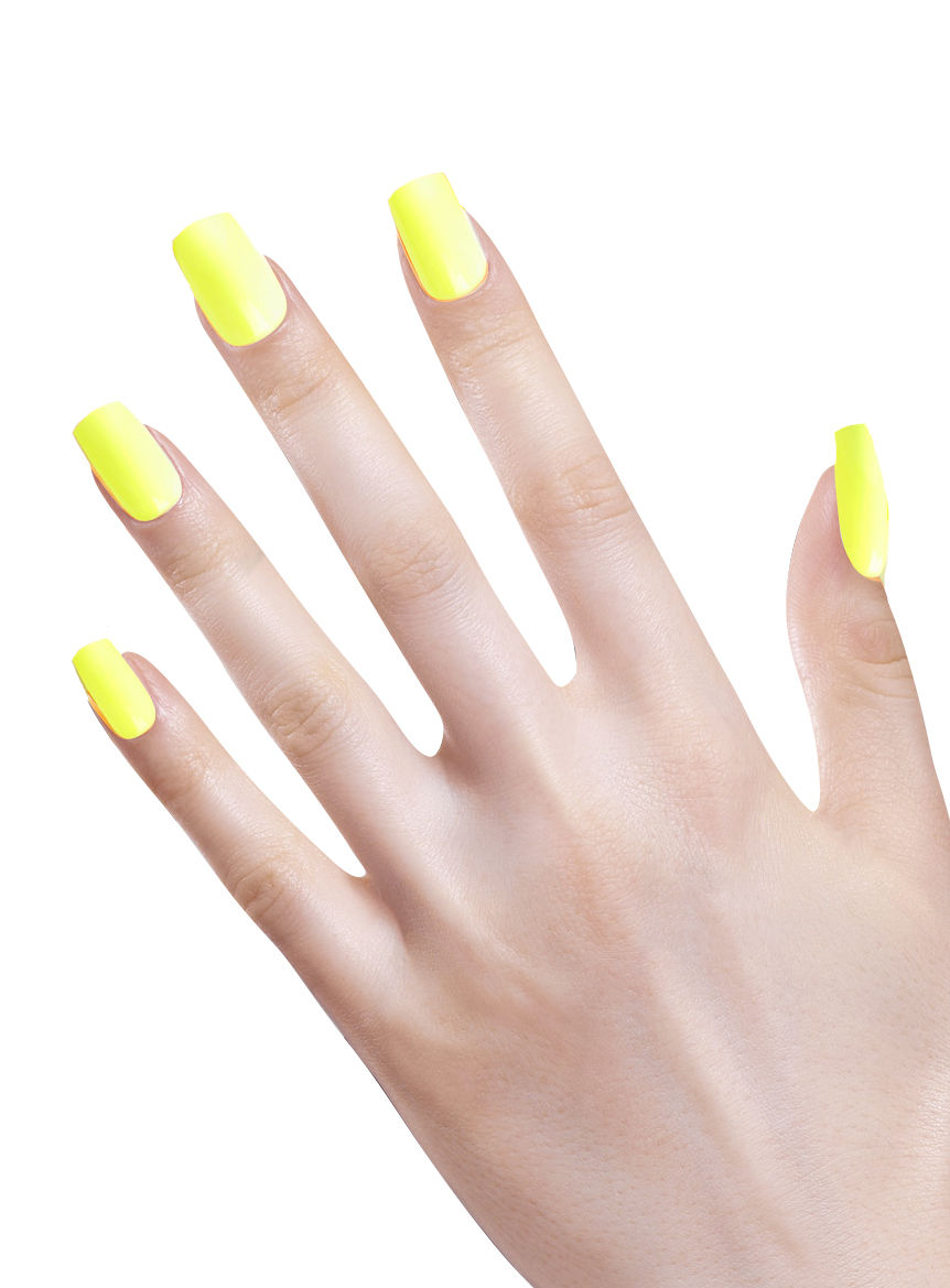 Ombre Fingernägel neongelb