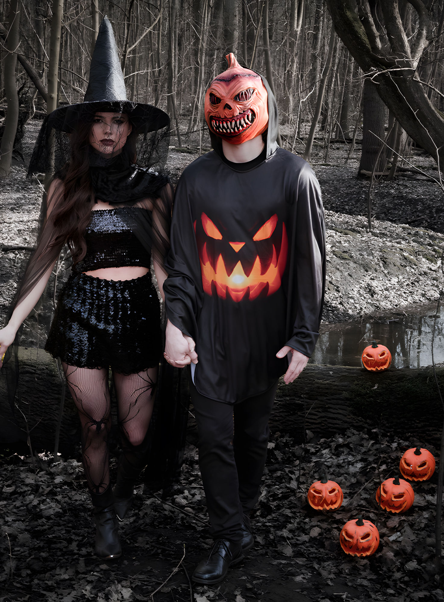 Blinkender Halloween Kürbis