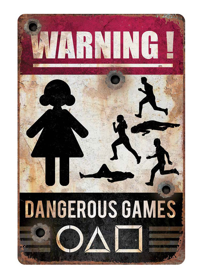"Dangerous Games" Halloween Dekoschild