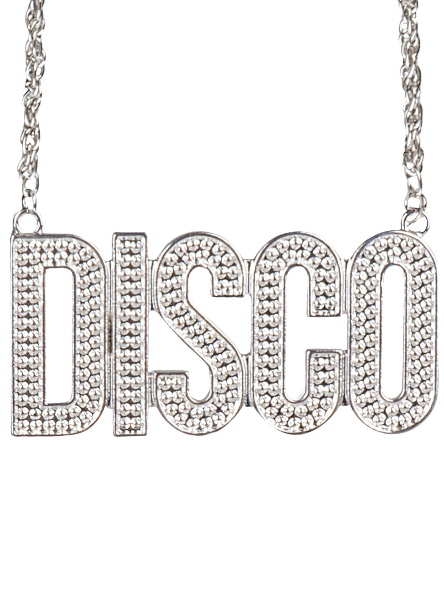 Disco zilveren ketting