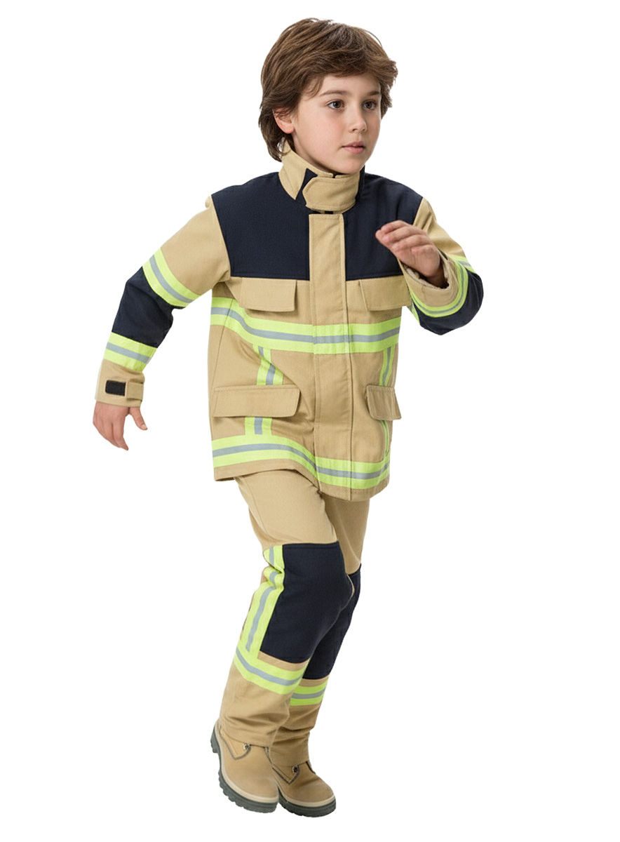 Feuerwehr Kostüm für Kinder sandfarben