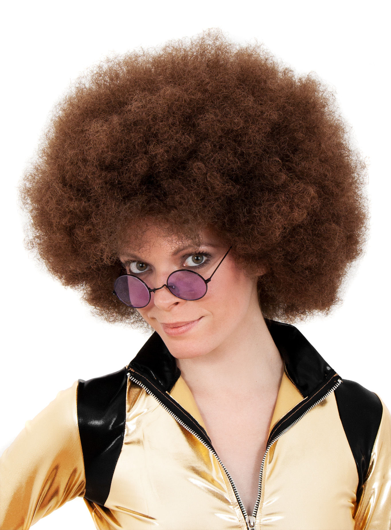 Afro Perücke Deluxe braun