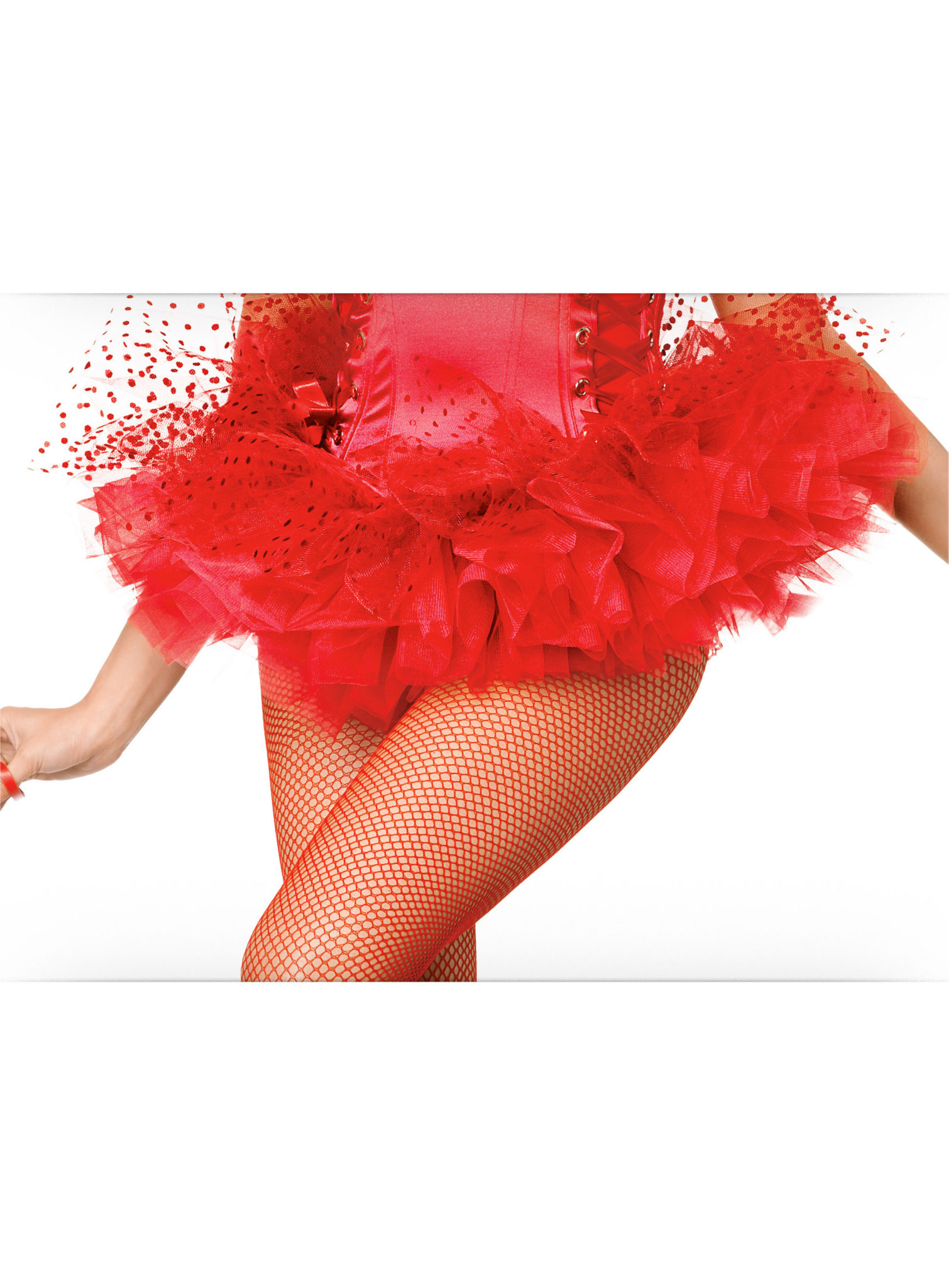 Tüll Tutu rot gepunktet
