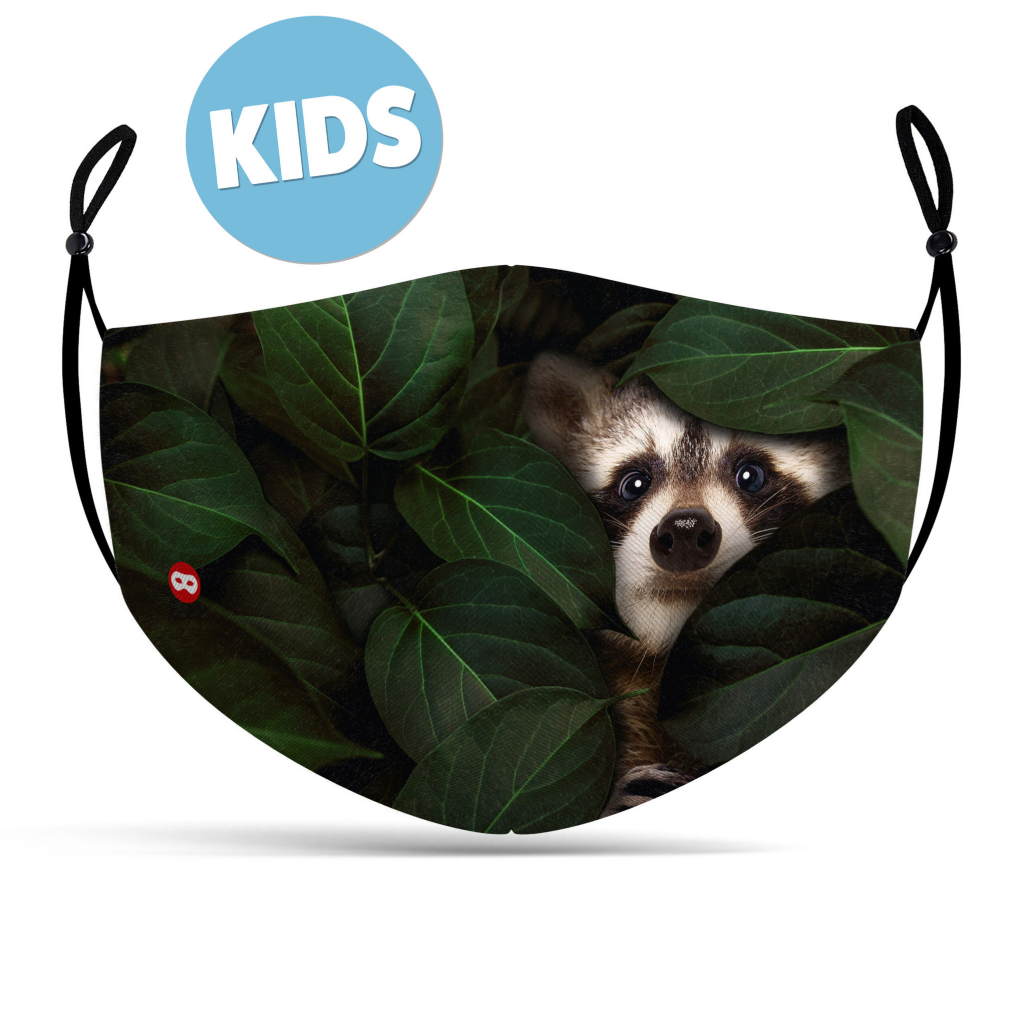 Stoffmaske für Kinder Waschbär