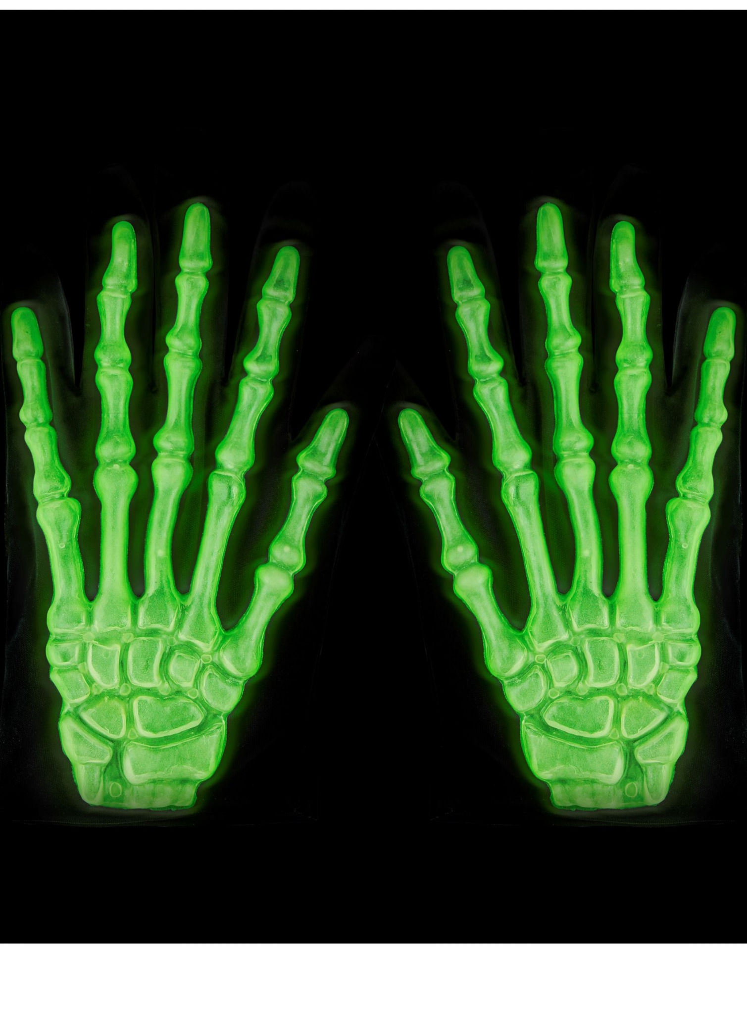 Leuchtende 3D Knochen Handschuhe