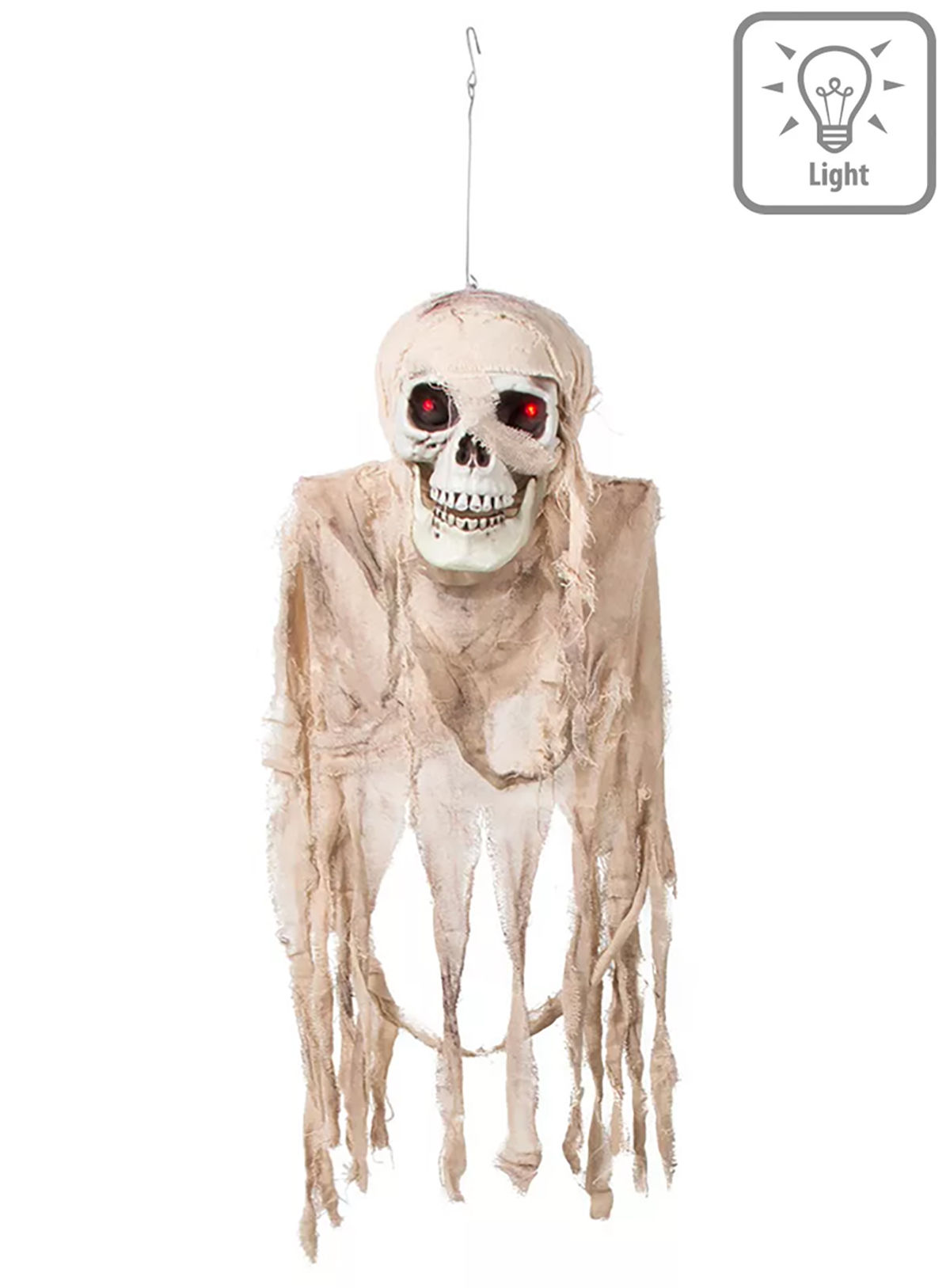 Helles Köpfchen Geist mit Schädel Halloween Deko