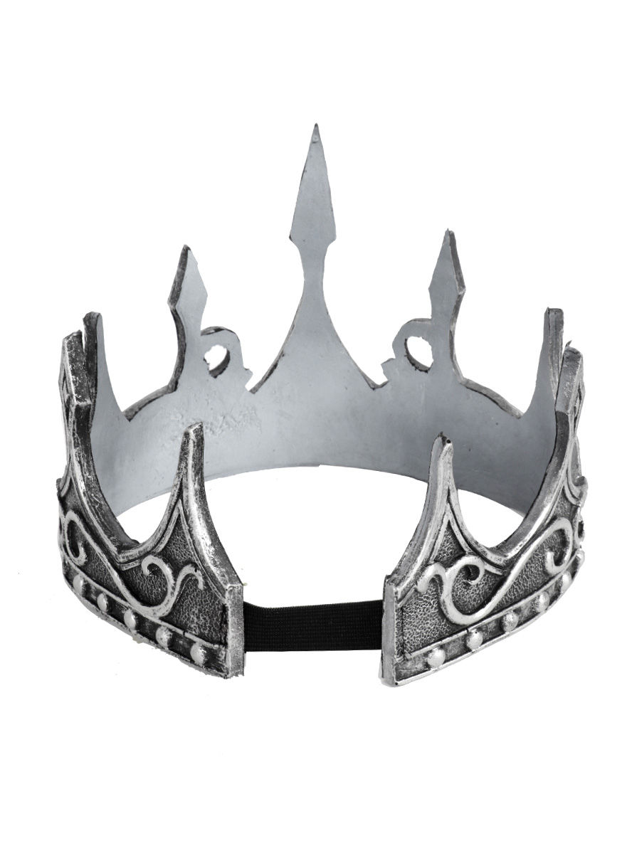 Fantasy koningskroon zilver van schuimrubber