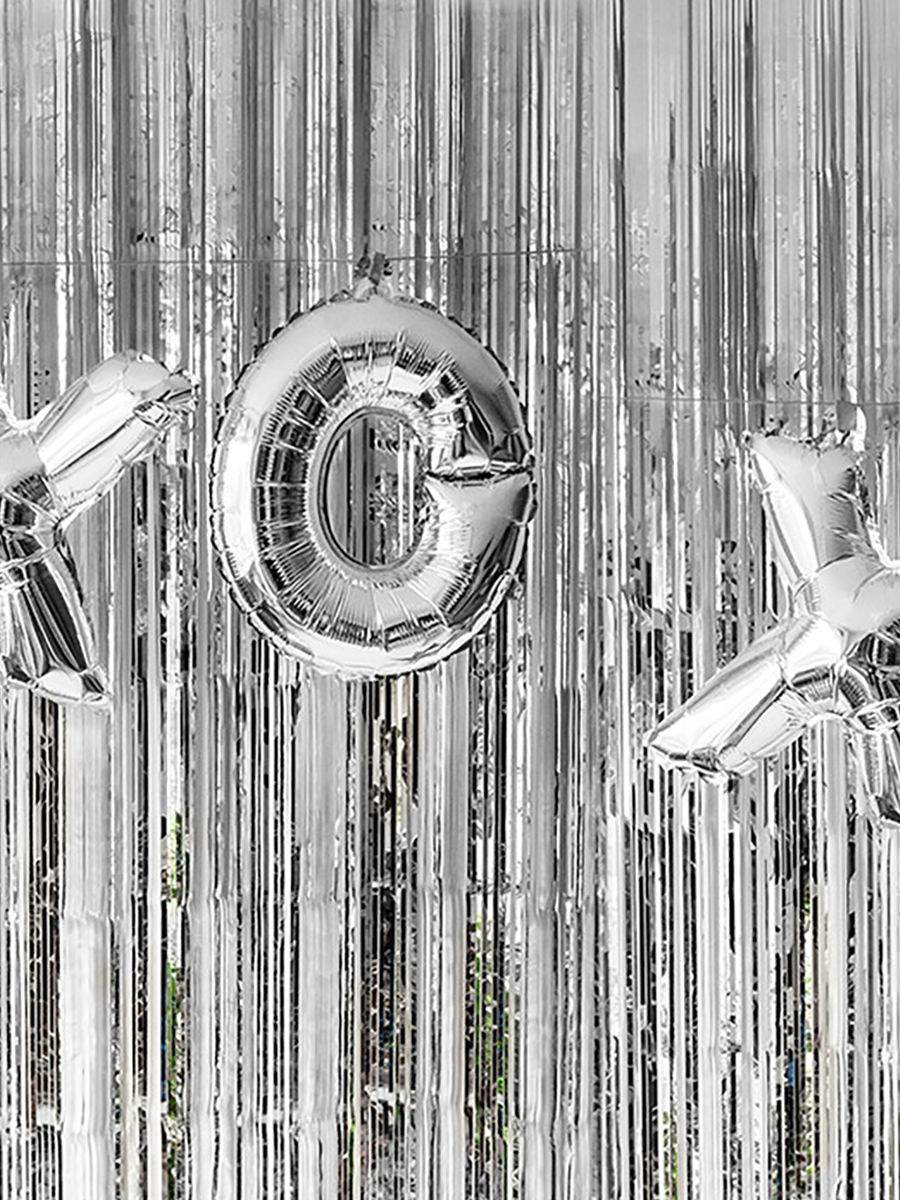 Folienballon Buchstabe O silber 36 cm