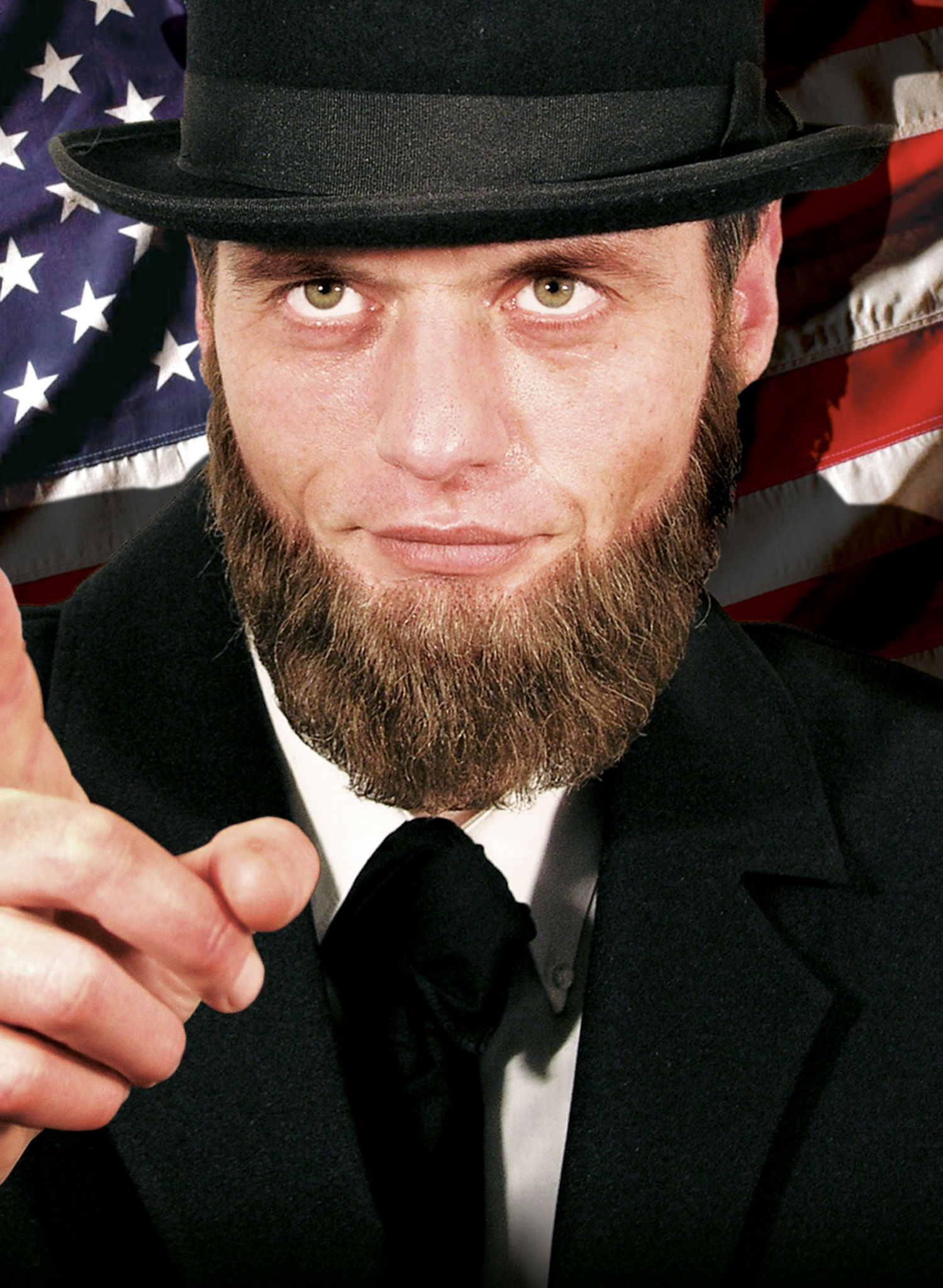 Vollbart Lincoln mit Echthaar Anteil