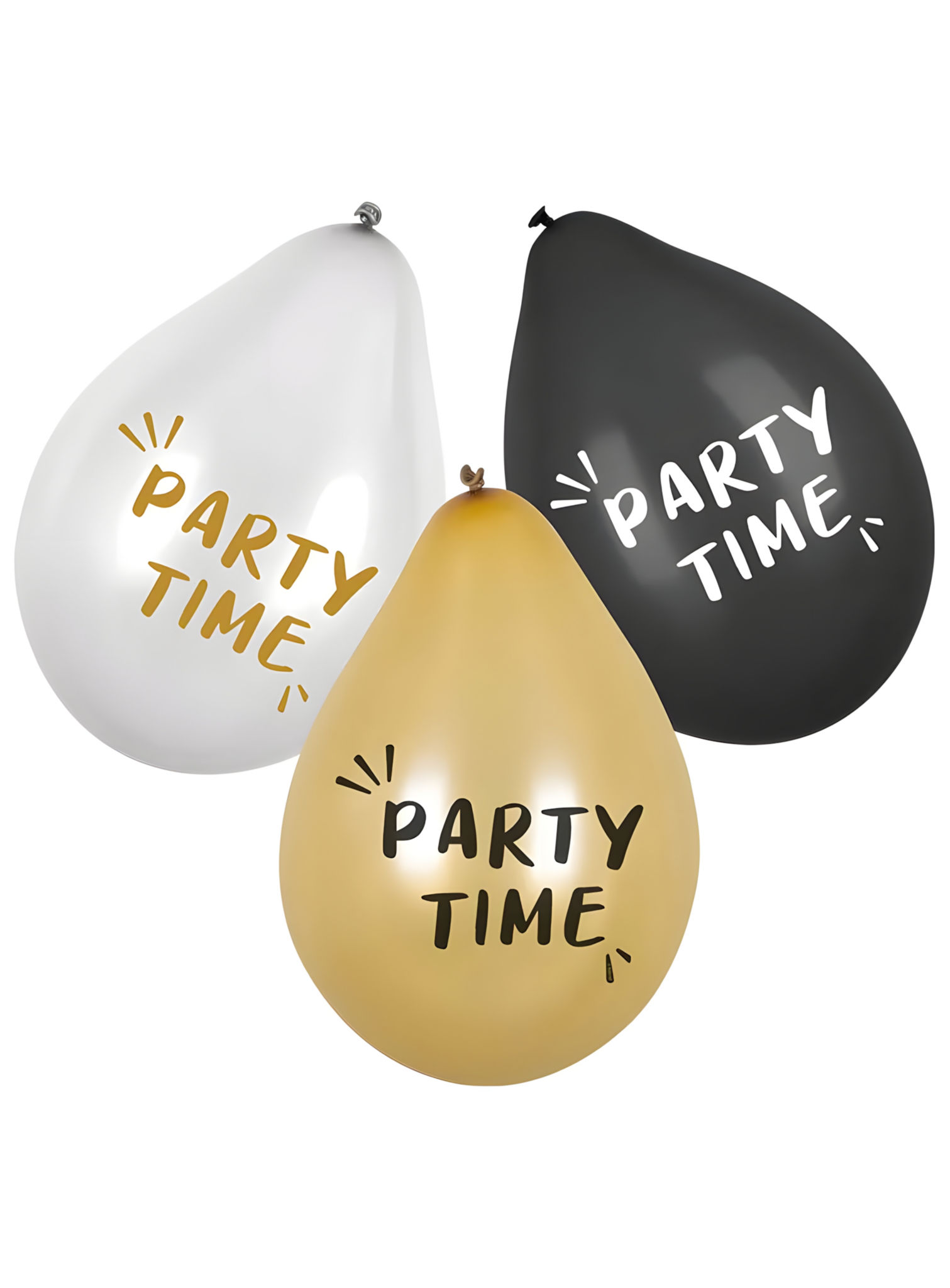 6 Party Time-ballonnen – Halloween-decoratie 25 cm