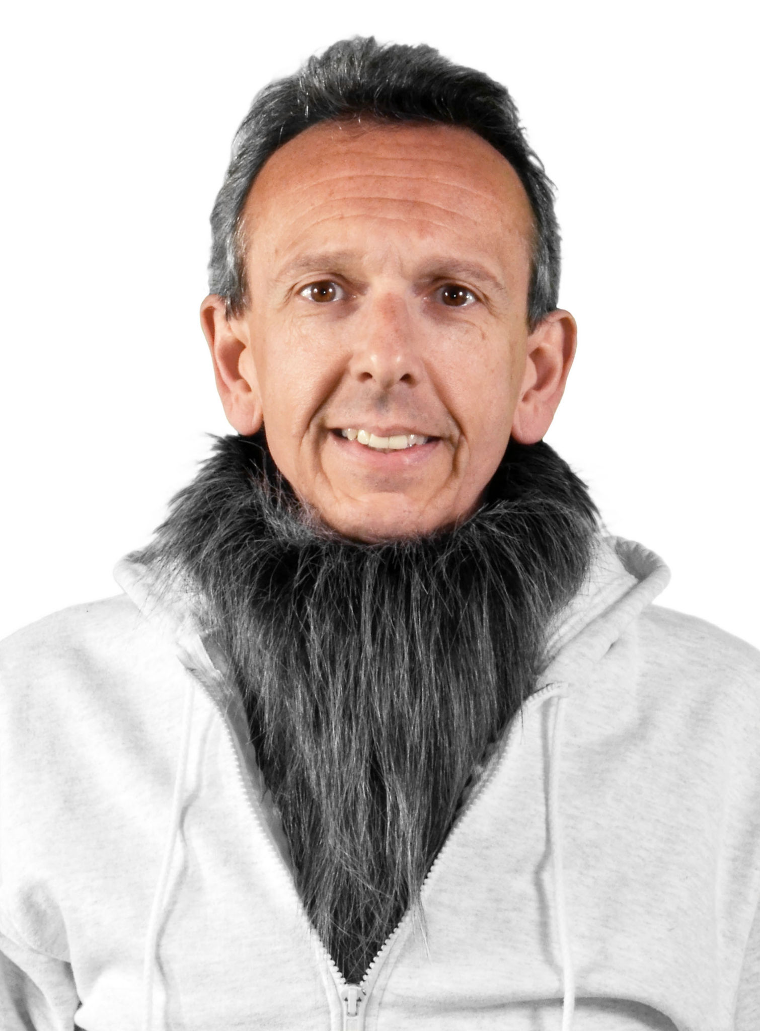 Fellkragen grau meliert