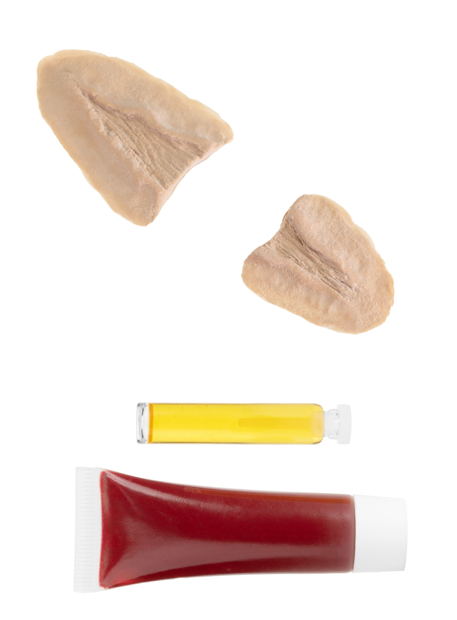 Auge um Auge Schnittwunde Latexapplikation