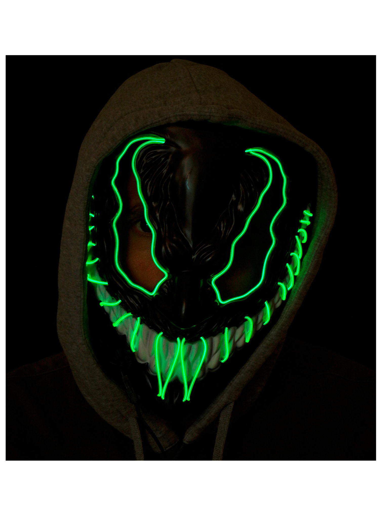Grüne LED-Monstermaske