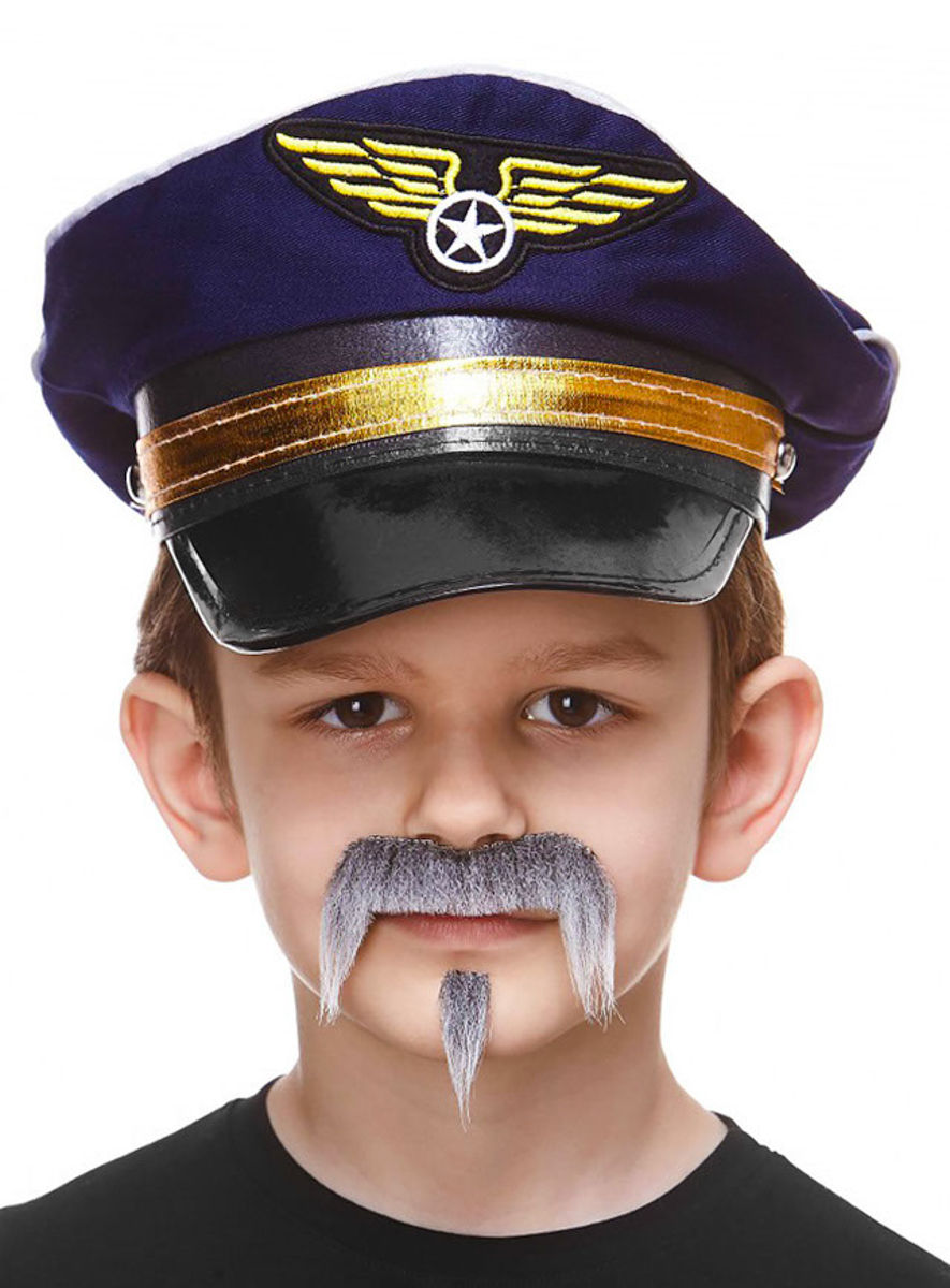 Spitz- und Schnurrbart-Set für Kinder in 4 verschiedenen Farben