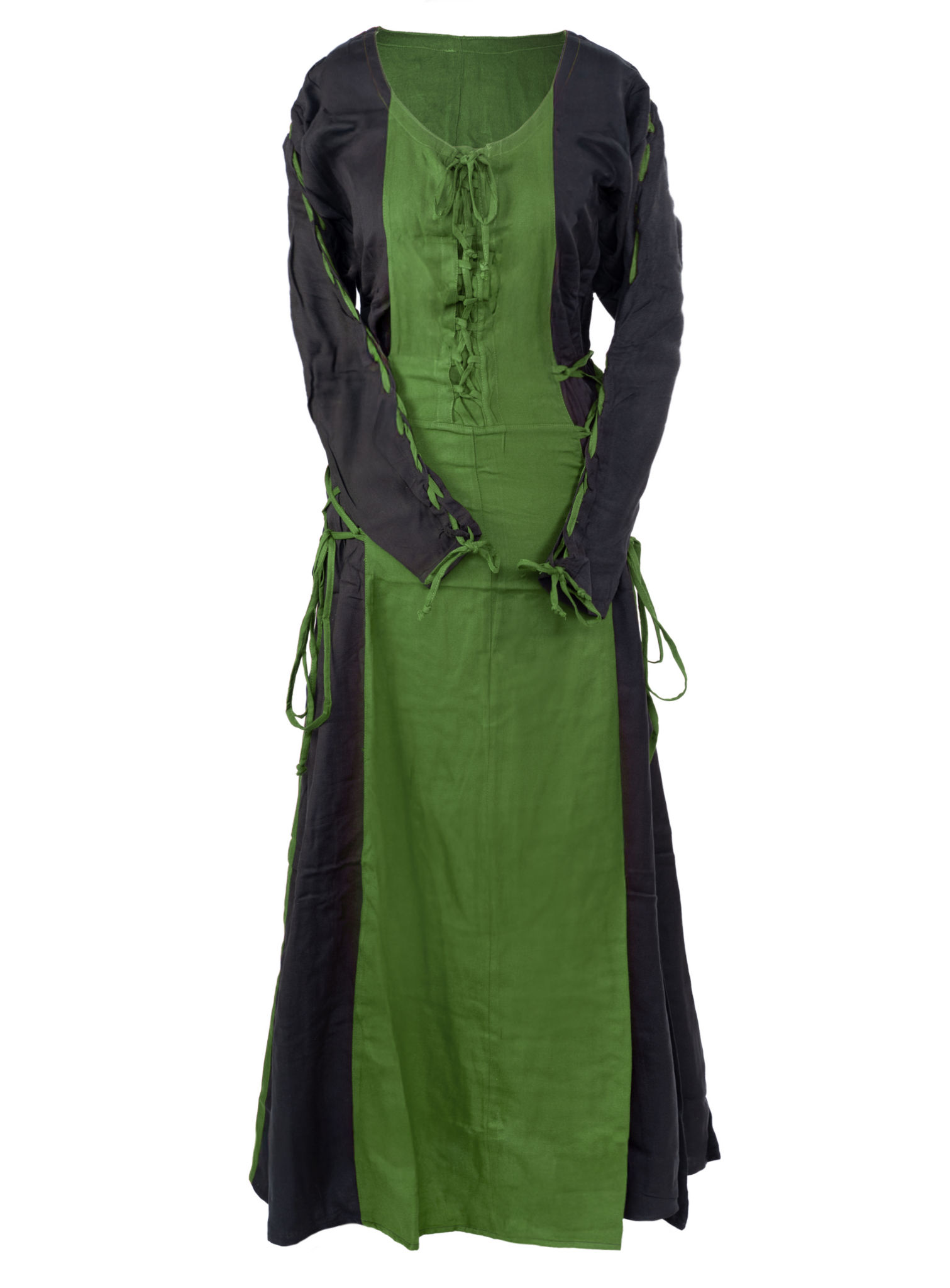 Wikinger Schnürkleid schwarz-grün