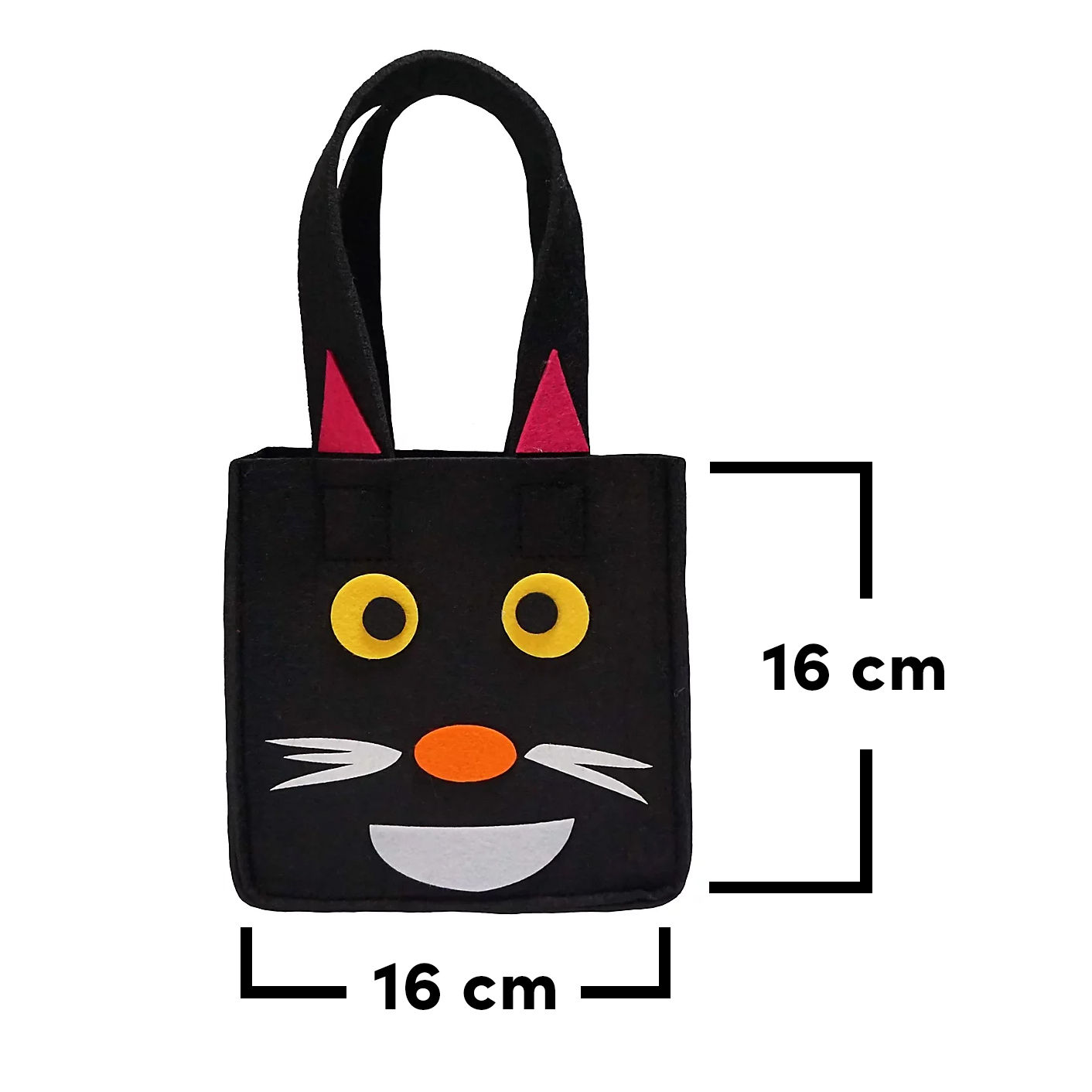 Halloween Trick or Treat Tasche 3er Set Kürbis, Katze und Fledermaus