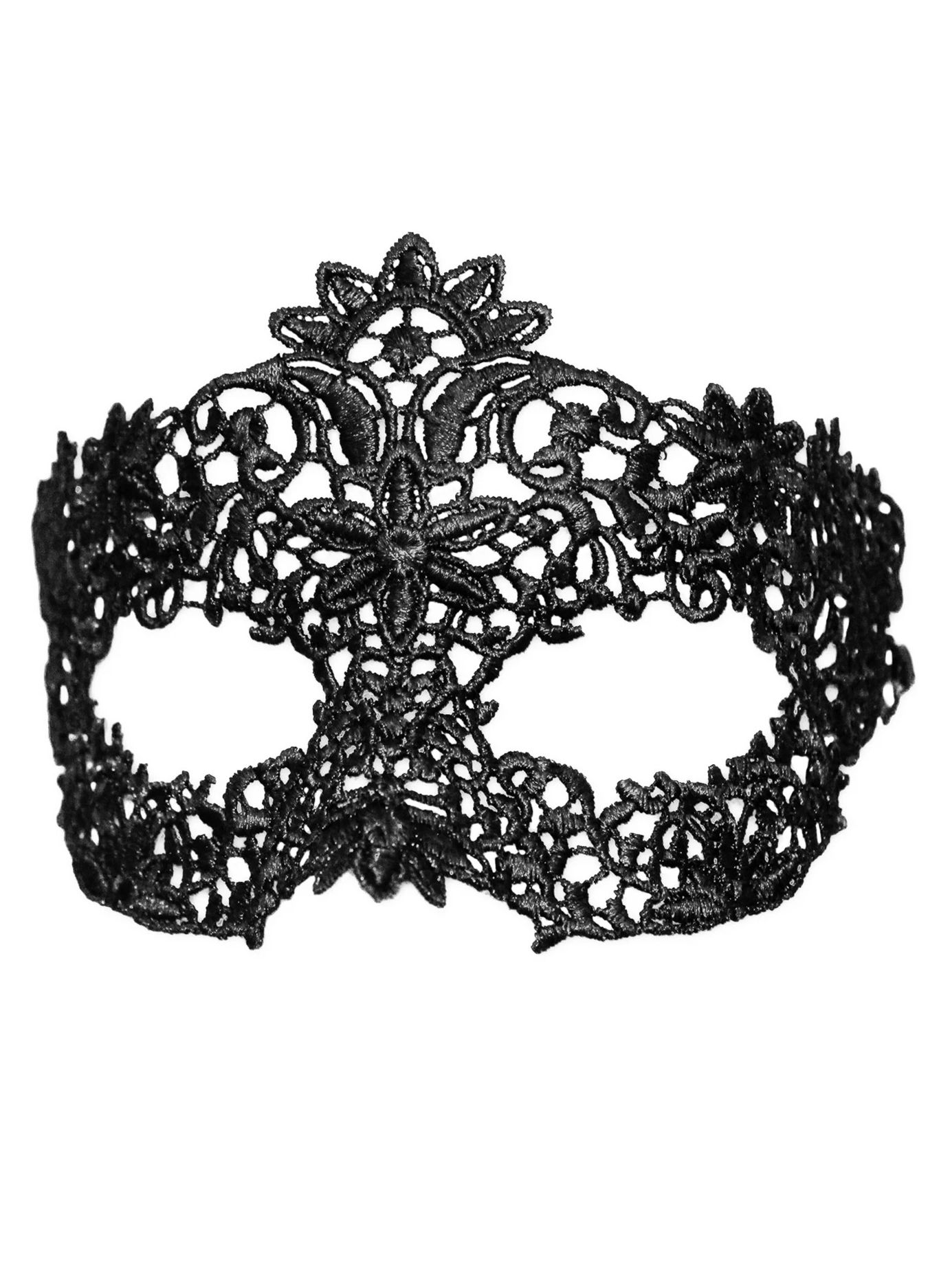Schwarze Spitzenmaske floral
