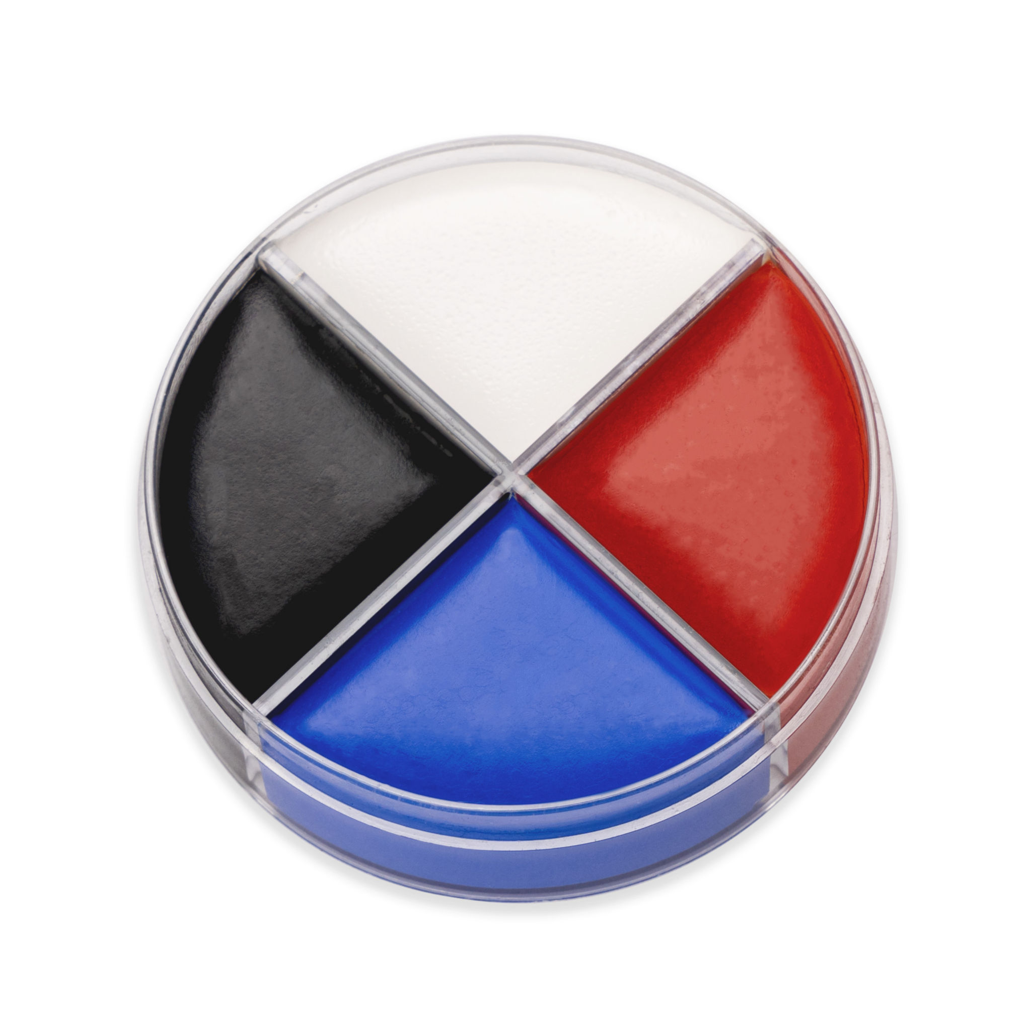Creme Schminke schwarz-weiß-blau-rot Clown Make-up 15ml
