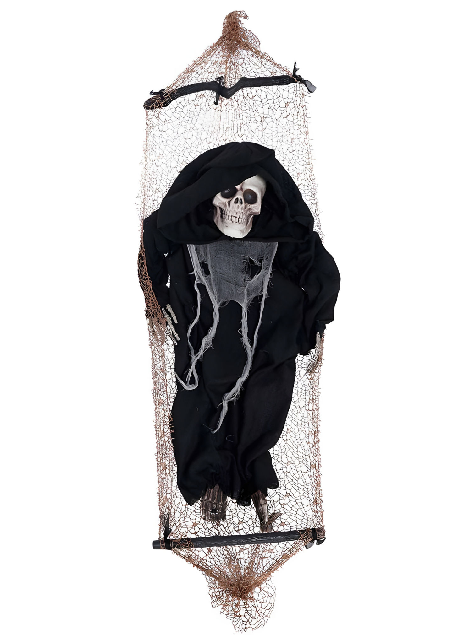 Hamac avec squelette et lumière – Décoration d'Halloween 125 cm